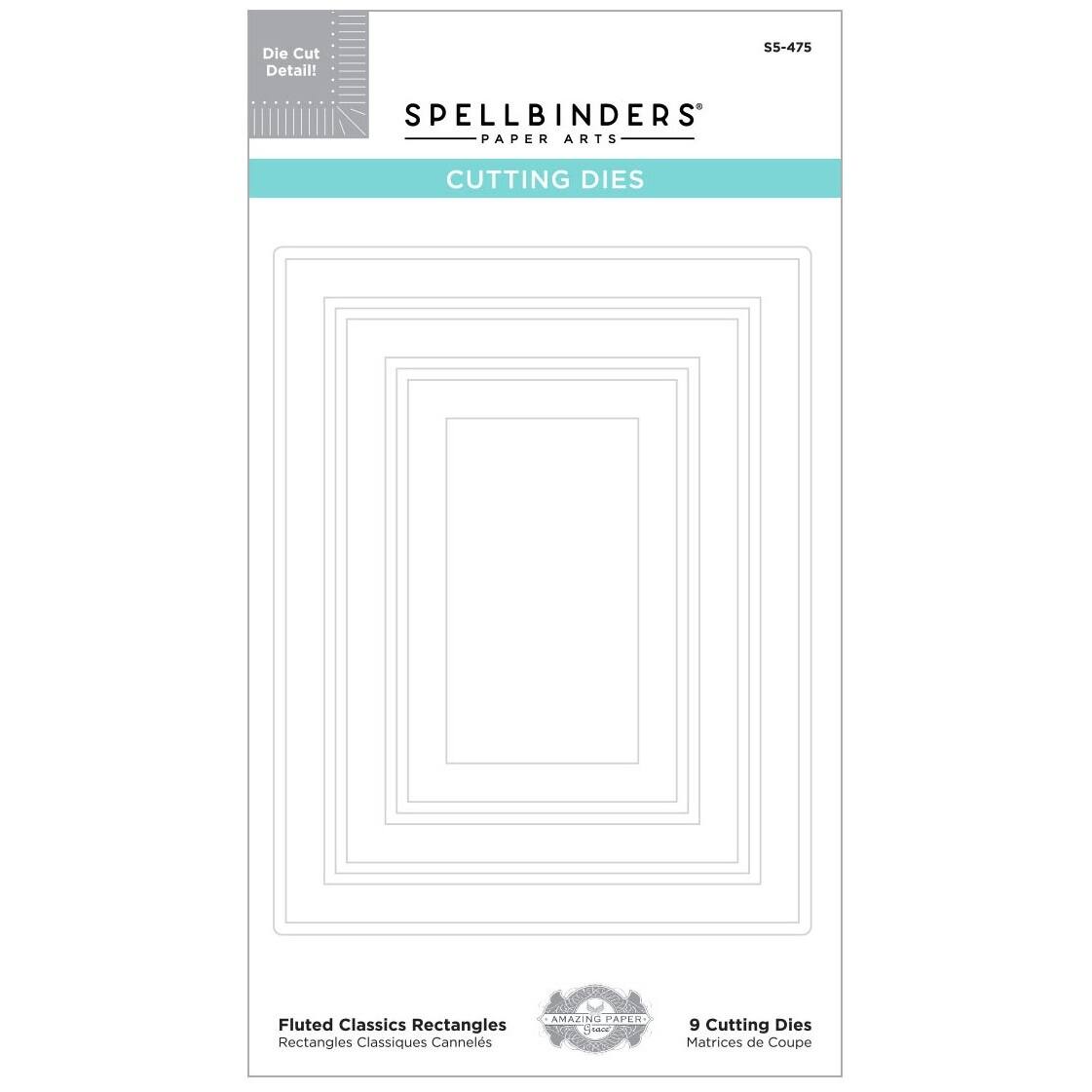 Spellbinders® Becca Feeken Fluted Classics Rectangles Etched Dies