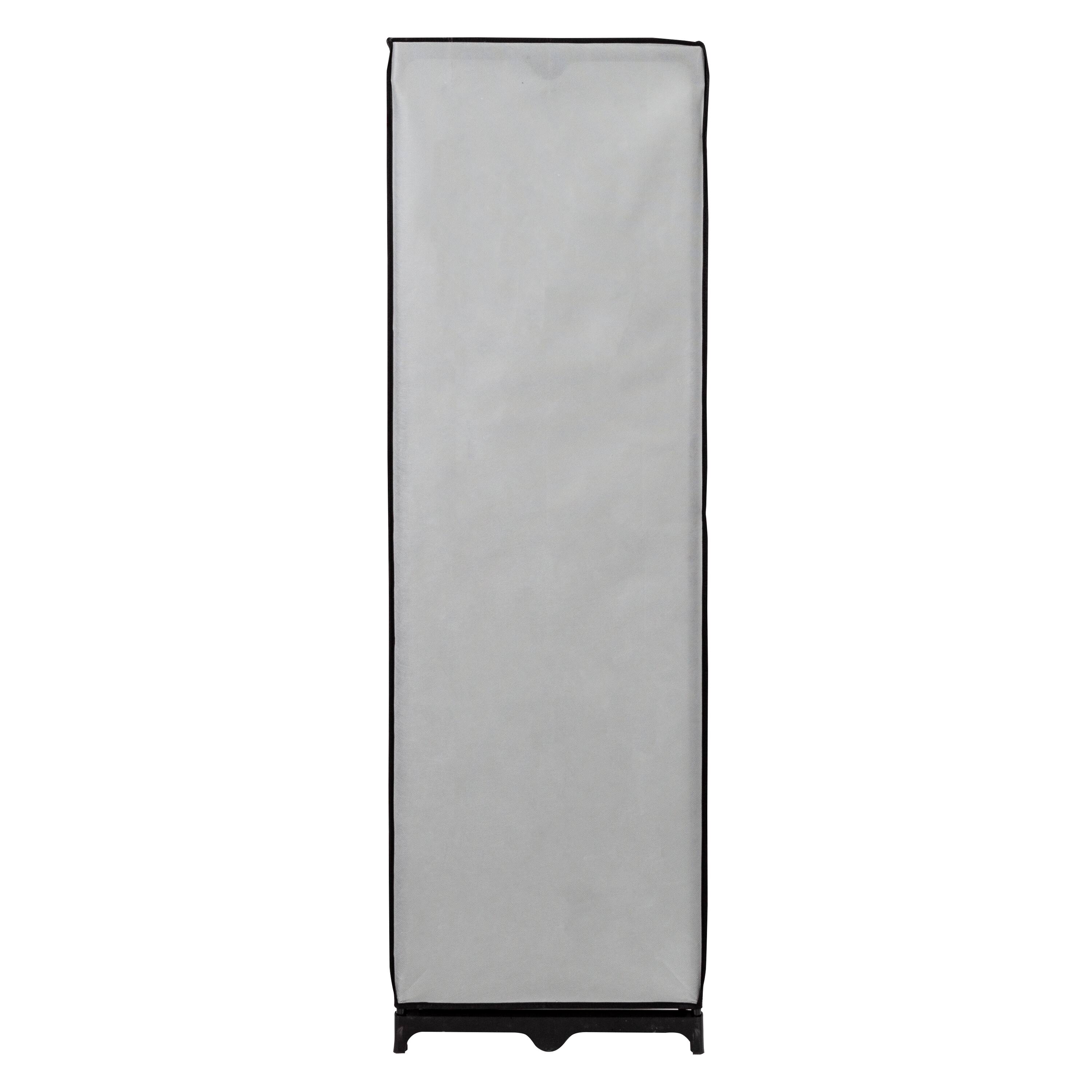 Honey Can Do 36" Gray Double Door Portable Wardrobe Closet