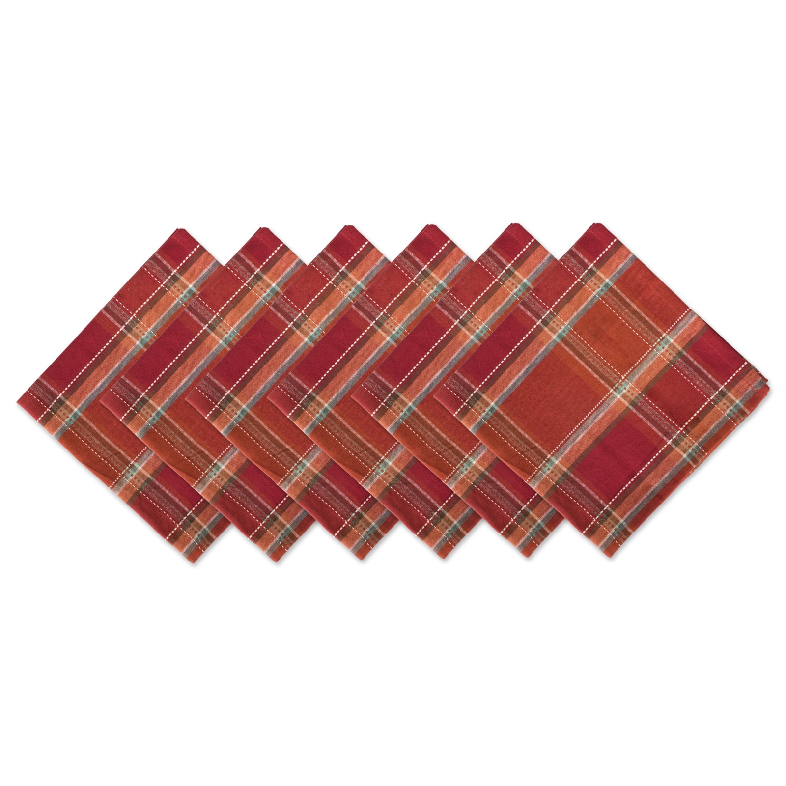 DII&#xAE; Autumn Spice Plaid Dinner Napkins, 6ct.