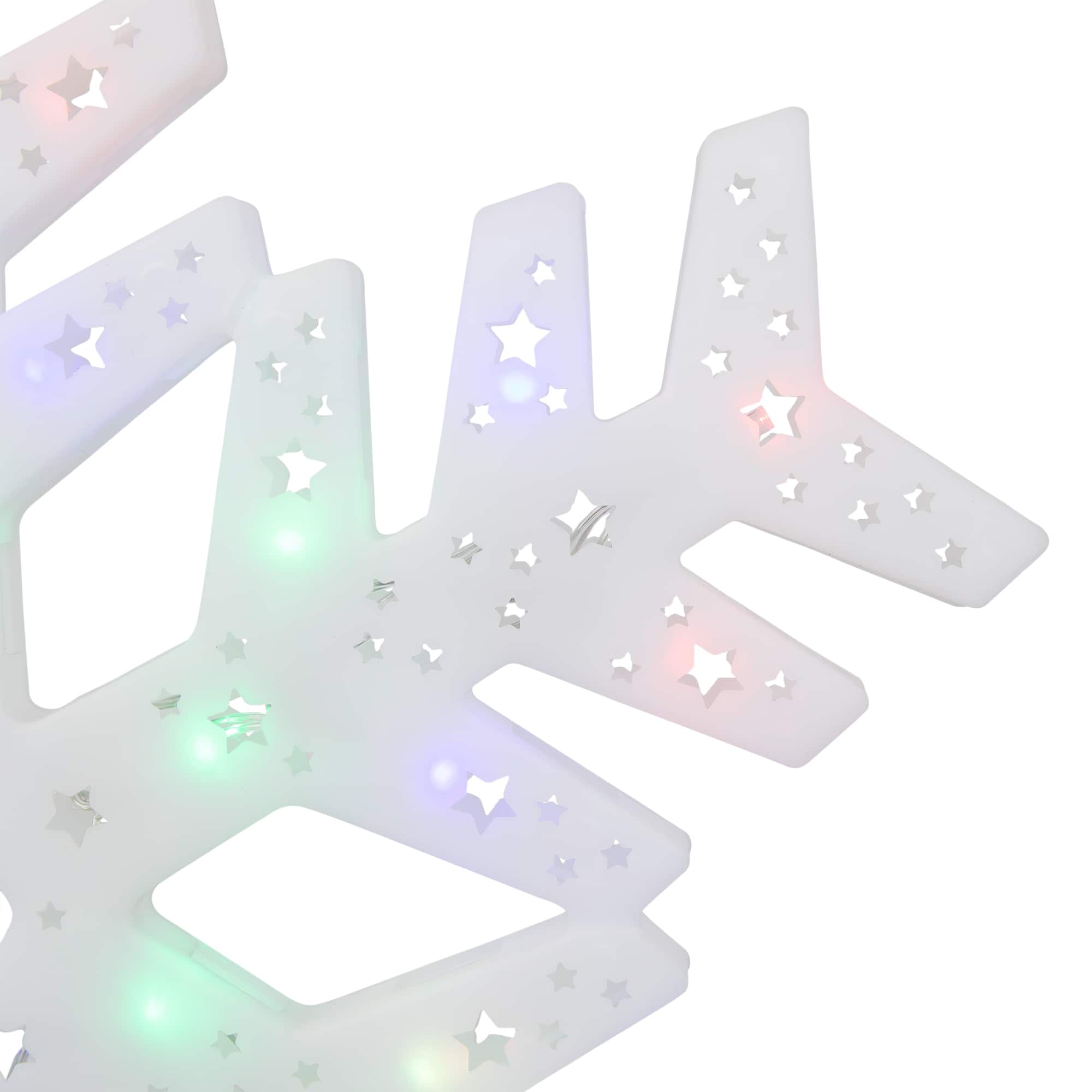15" LED Color Changing Christmas Snowflake Window Silhouette