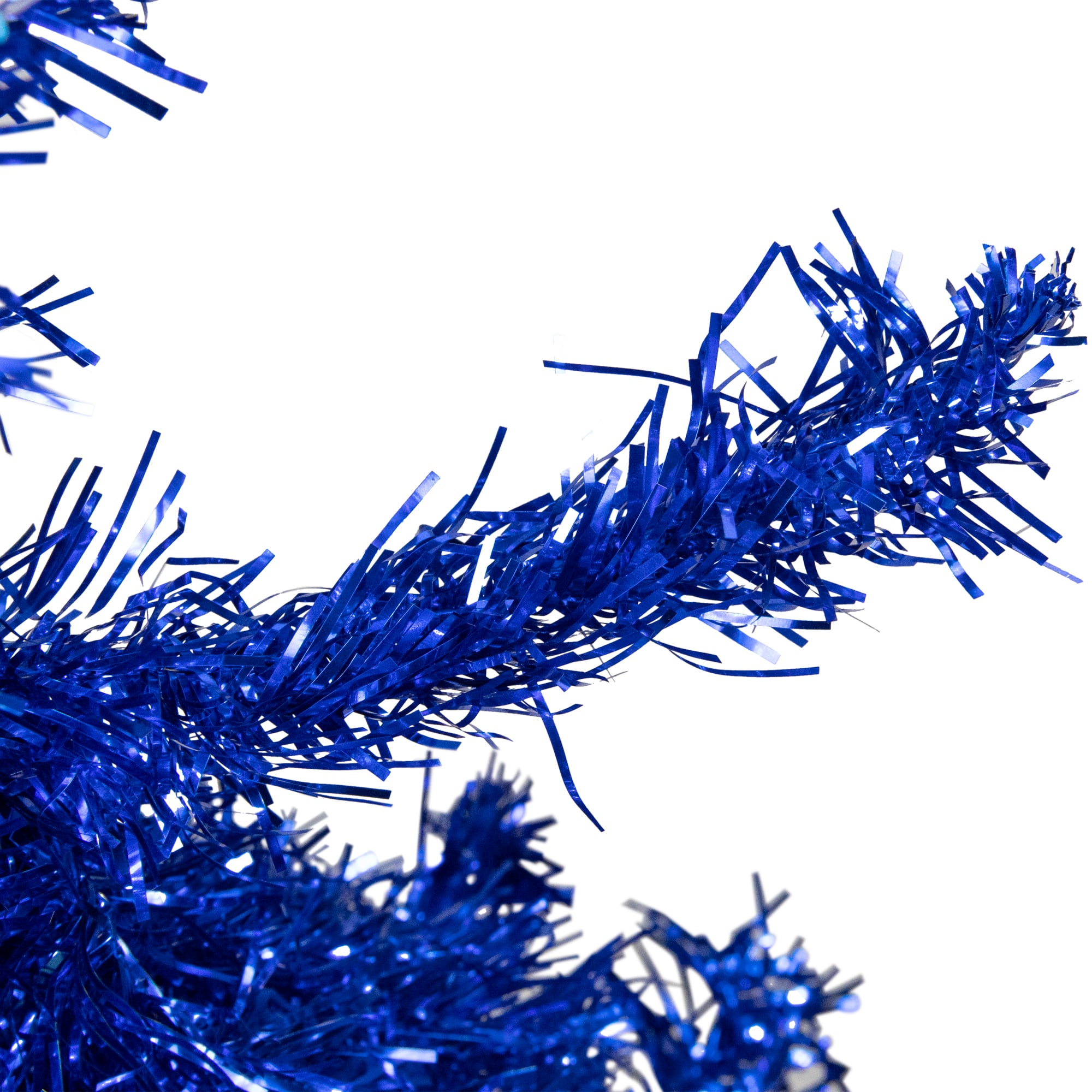 4ft. Unlit Blue Tinsel Artificial Christmas Tree