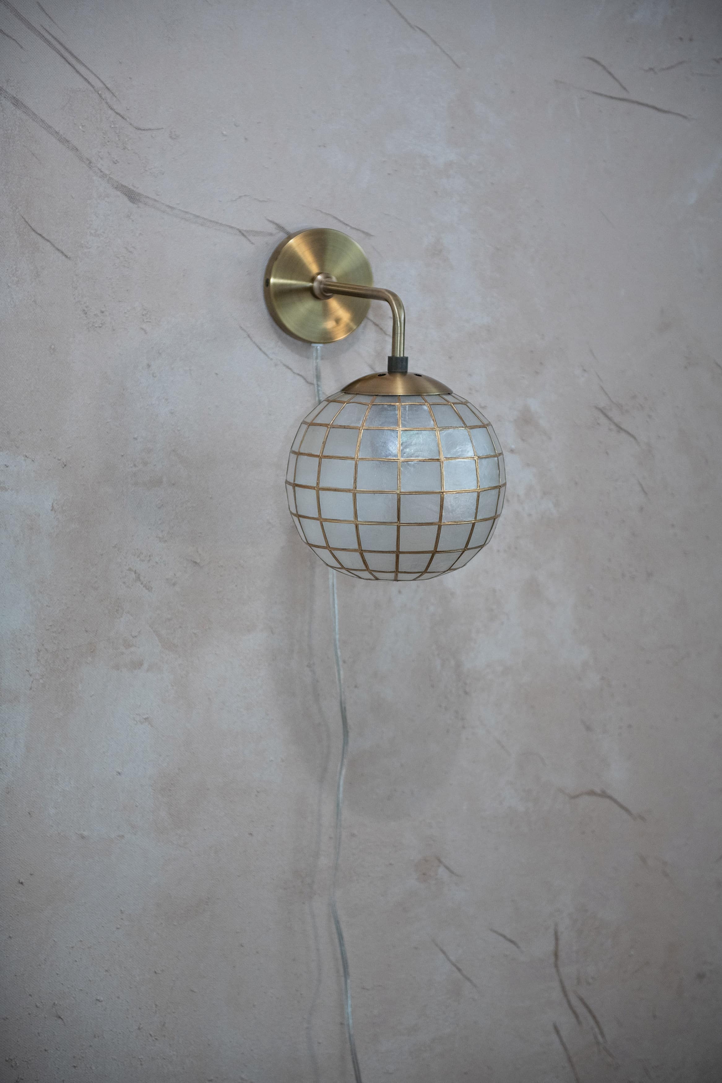 Hello Honey&#xAE; 13&#x22; Metal Princess Capiz Wall Lamp