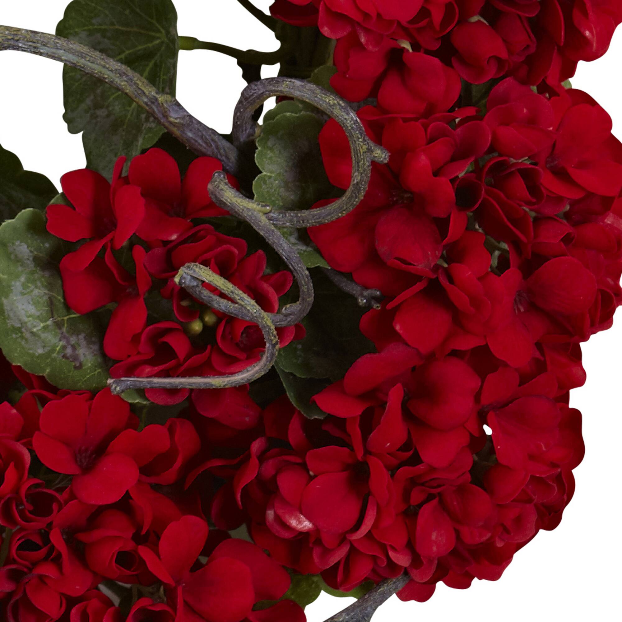 17&#x201D; Red Geranium Wreath