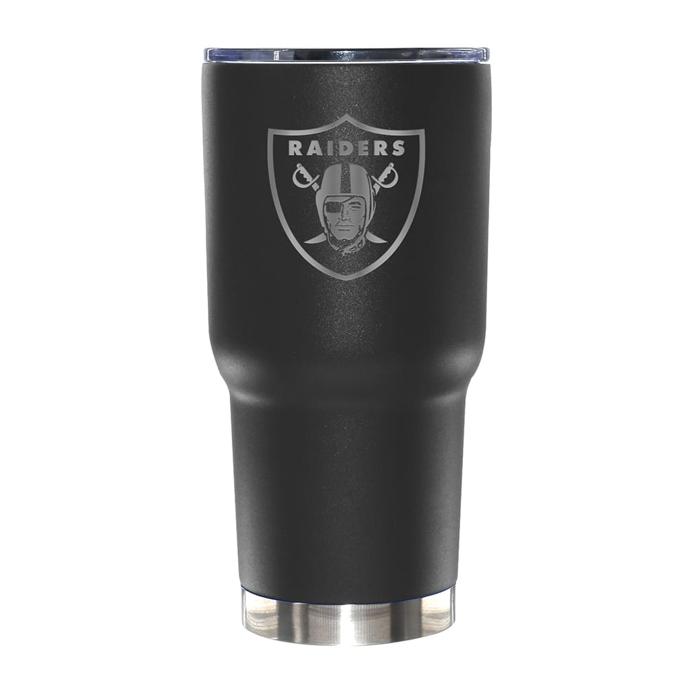 The Memory Company NFL 30oz. Black Tumbler with Etched Logo