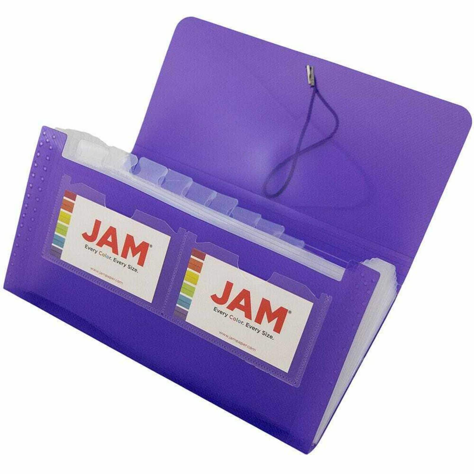 JAM Paper 5" x 10.5" 13-Pocket Expanding File, 2ct.