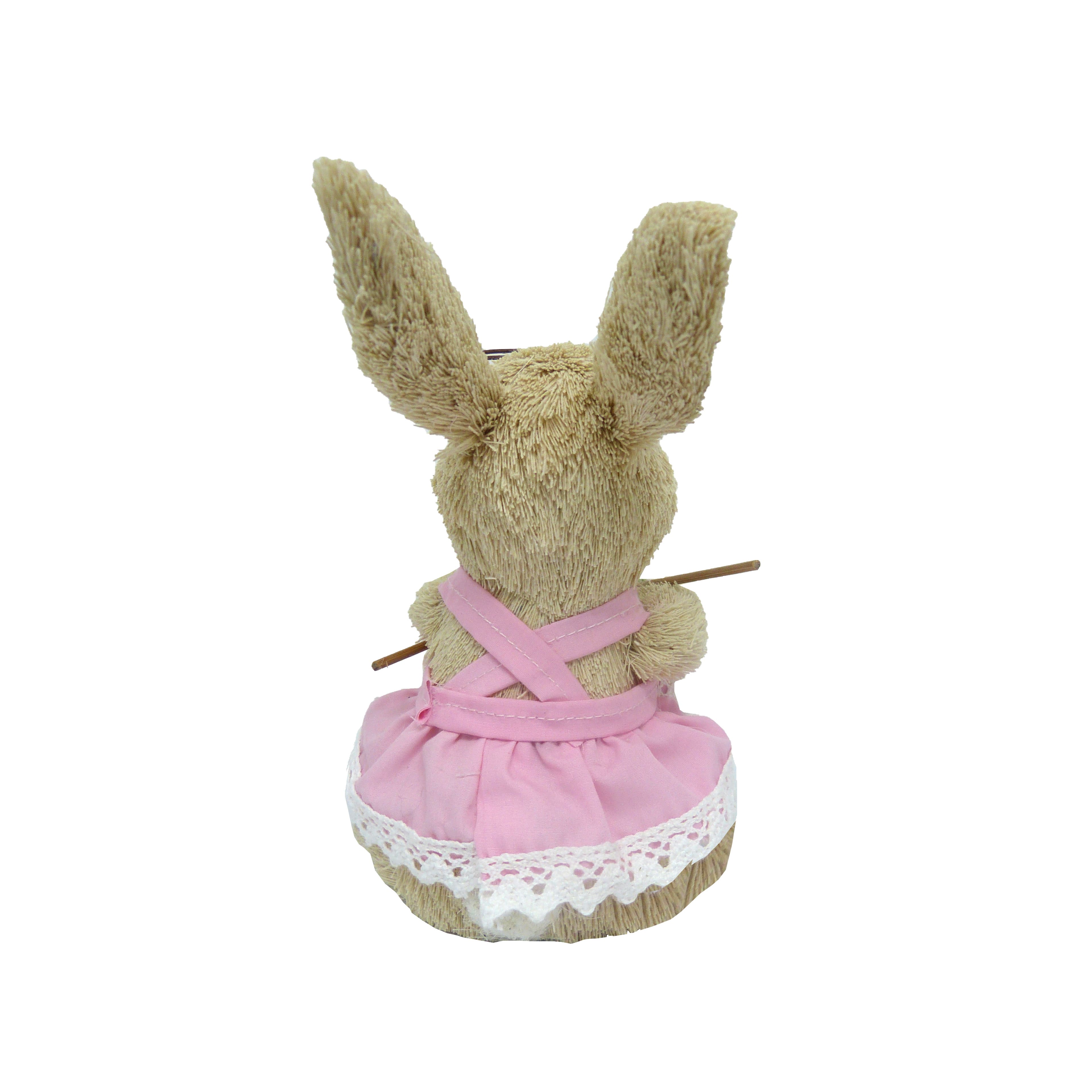 8.25&#x22; Girl Bunny Knitting D&#xE9;cor by Ashland&#xAE;