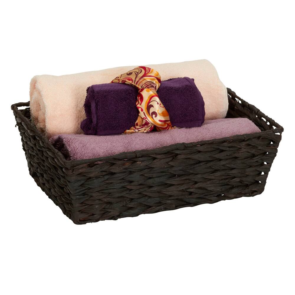 Household Essentials Dark Brown Wicker Storage Basket Set
