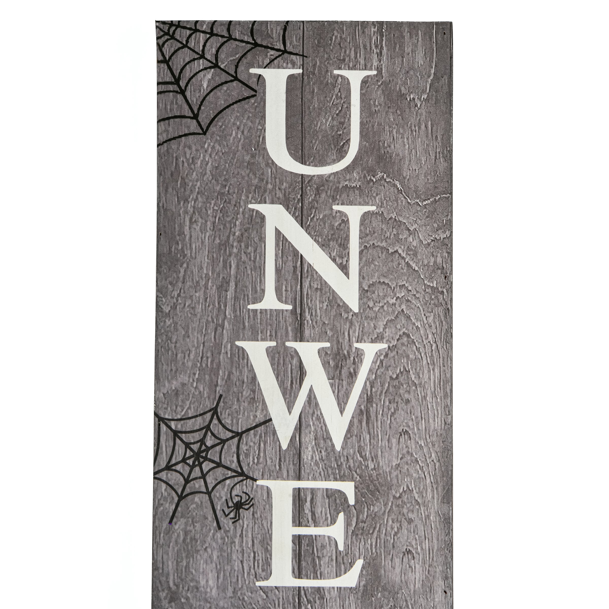 39&#x22; Halloween &#x201C;Unwelcome&#x22; Porch Sign With Spider Webs