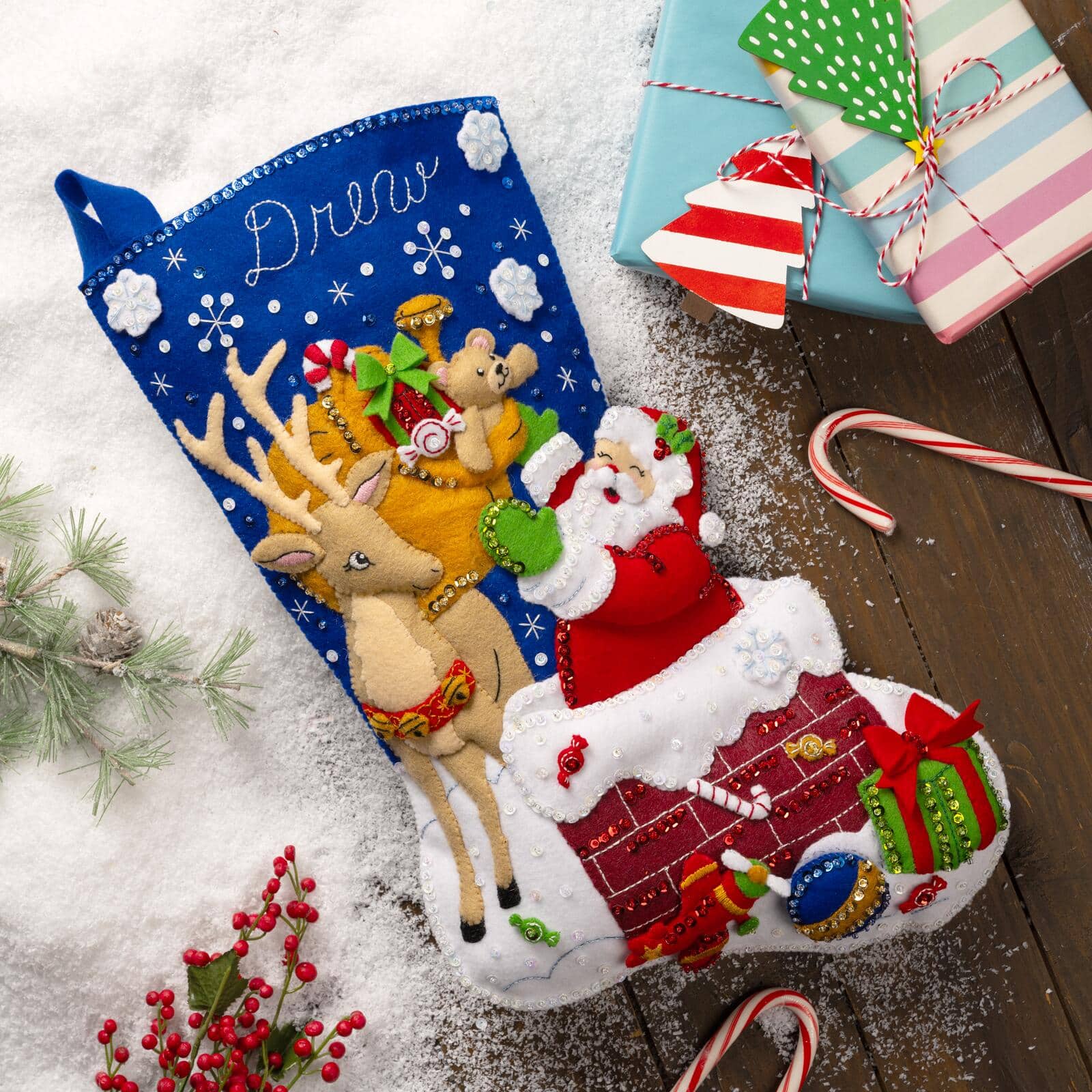 Bucilla® Santa's Toy Delivery Felt Stocking Kit