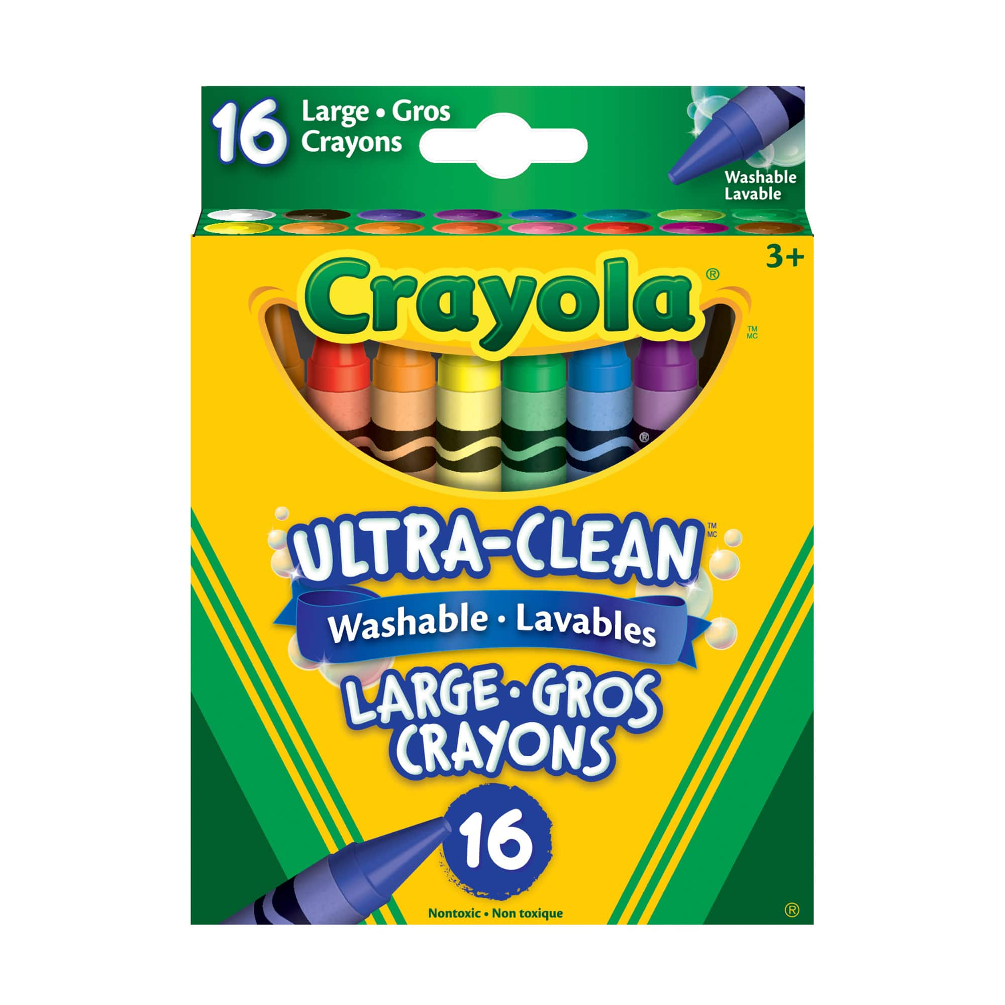 6 Packs: 16 ct. (96 total) Crayola&#xAE; Ultra-Clean&#x2122; Large Washable Crayons