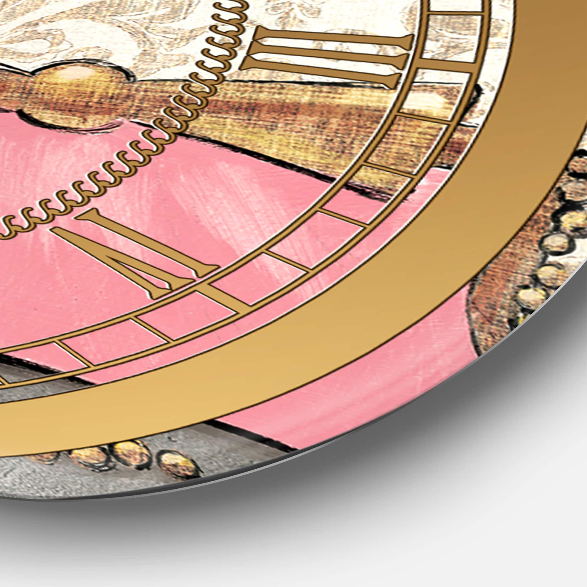 Designart 'Gold Fabulous Life Style I Glam Wall Clock