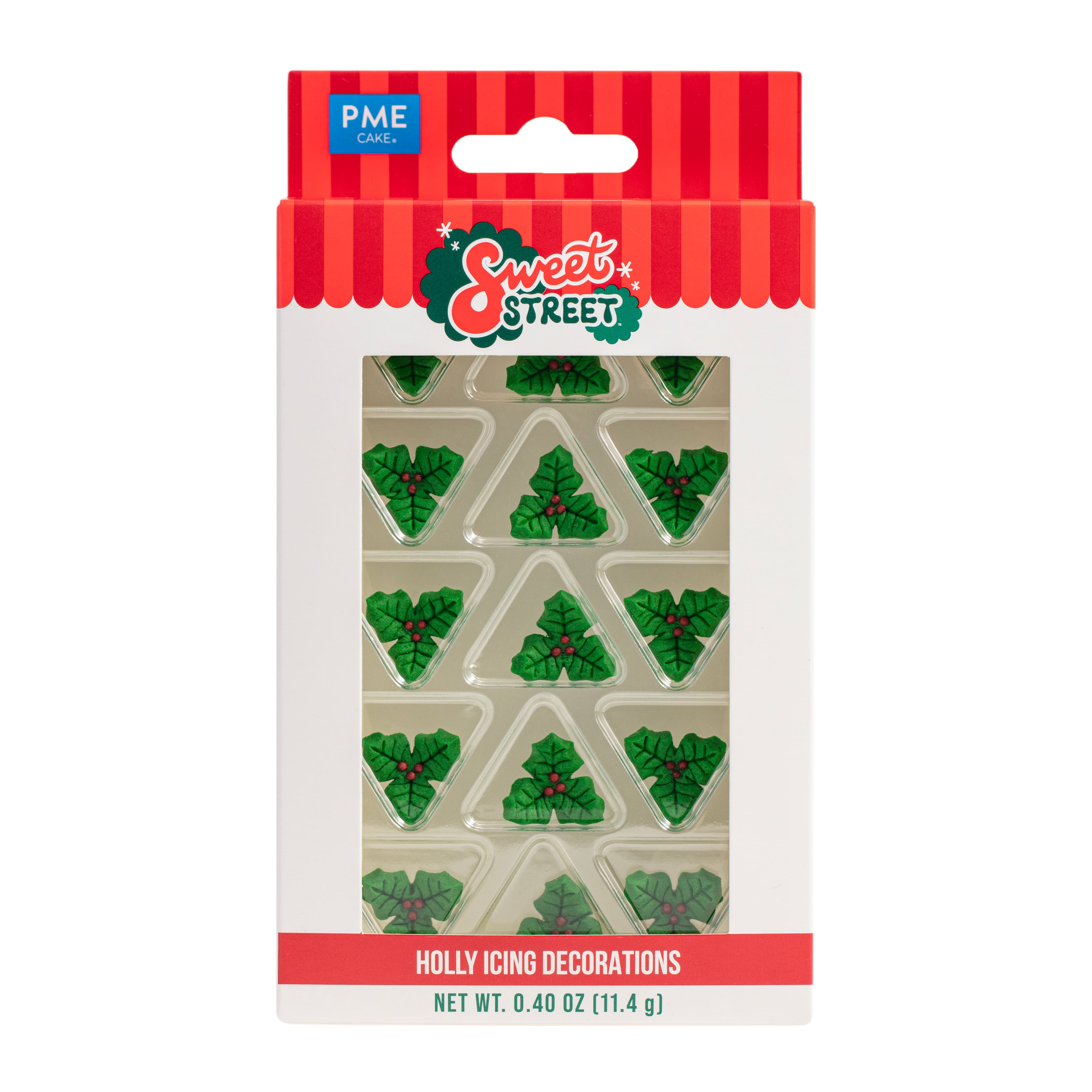 PME Cake Sweet Street® Holly Icing Decorations
