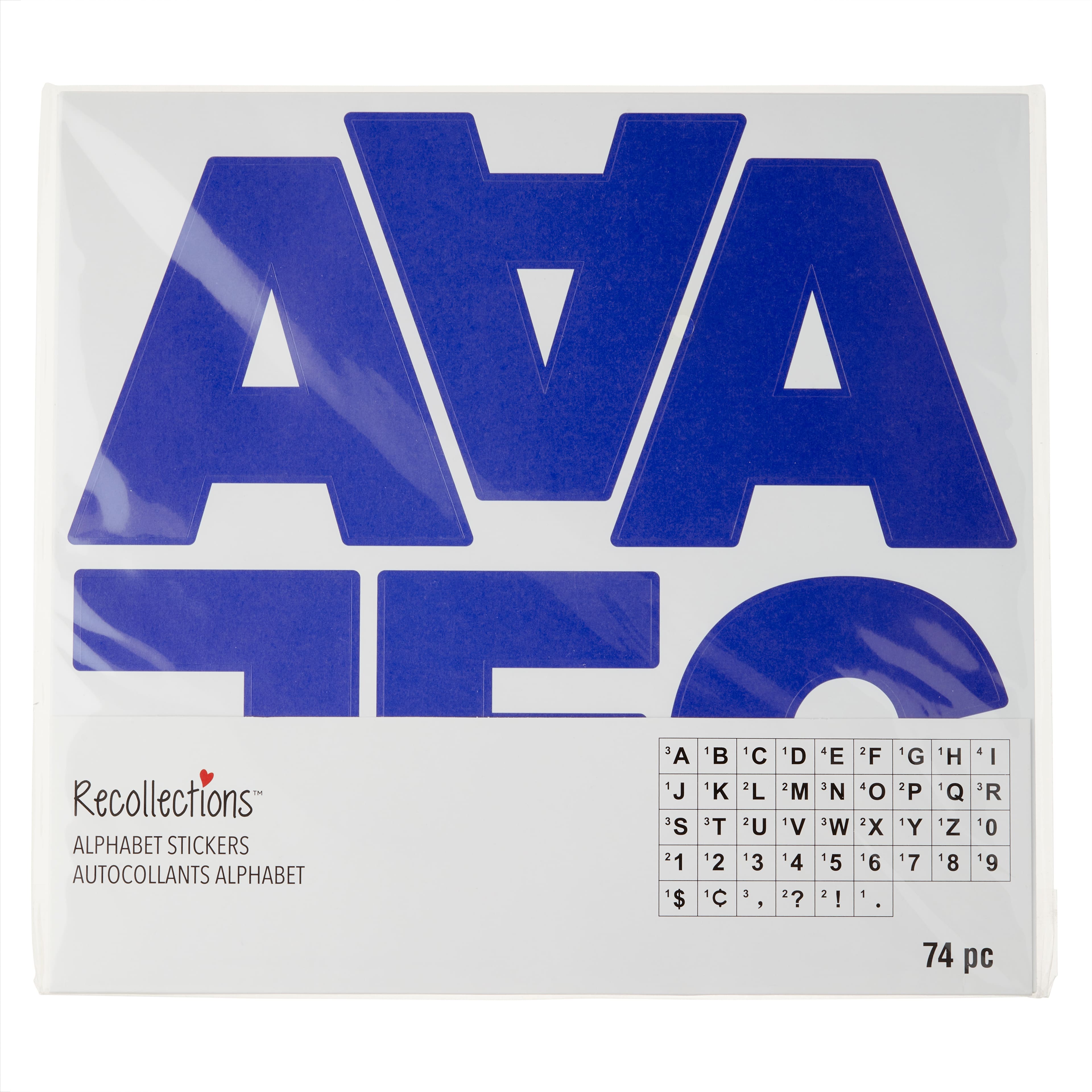 Autocollants de lettres moulées de 10,1 cm de Recollections