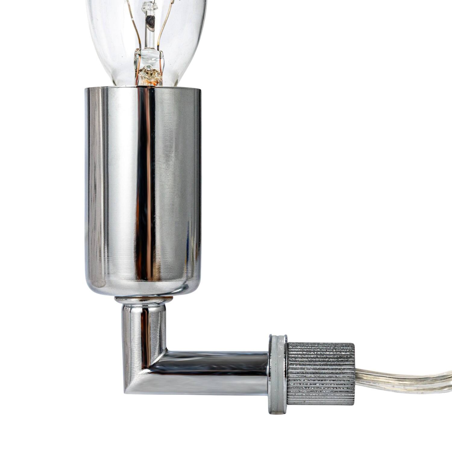 Hello Honey® 7.75" White Round Blown Glass Mushroom Shaped Table Lamp with Inline Switch