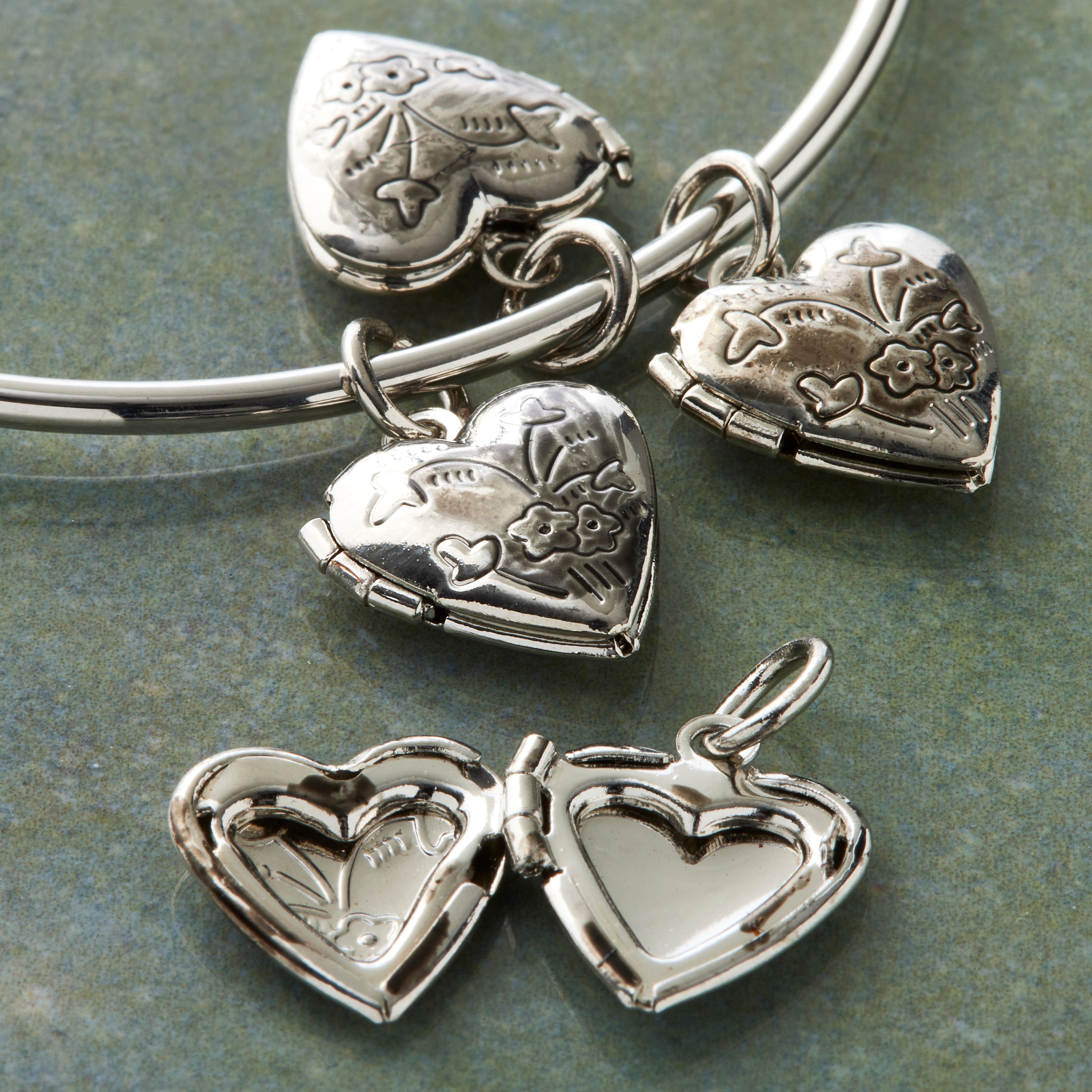 Sterling Silver Locket Bracelet | Heart Locket | Love Is Project - Personalized Picture