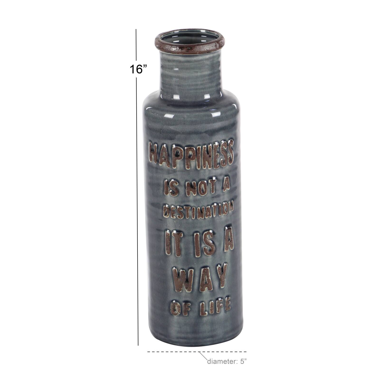 Brown Ceramic Farmhouse Vase Set