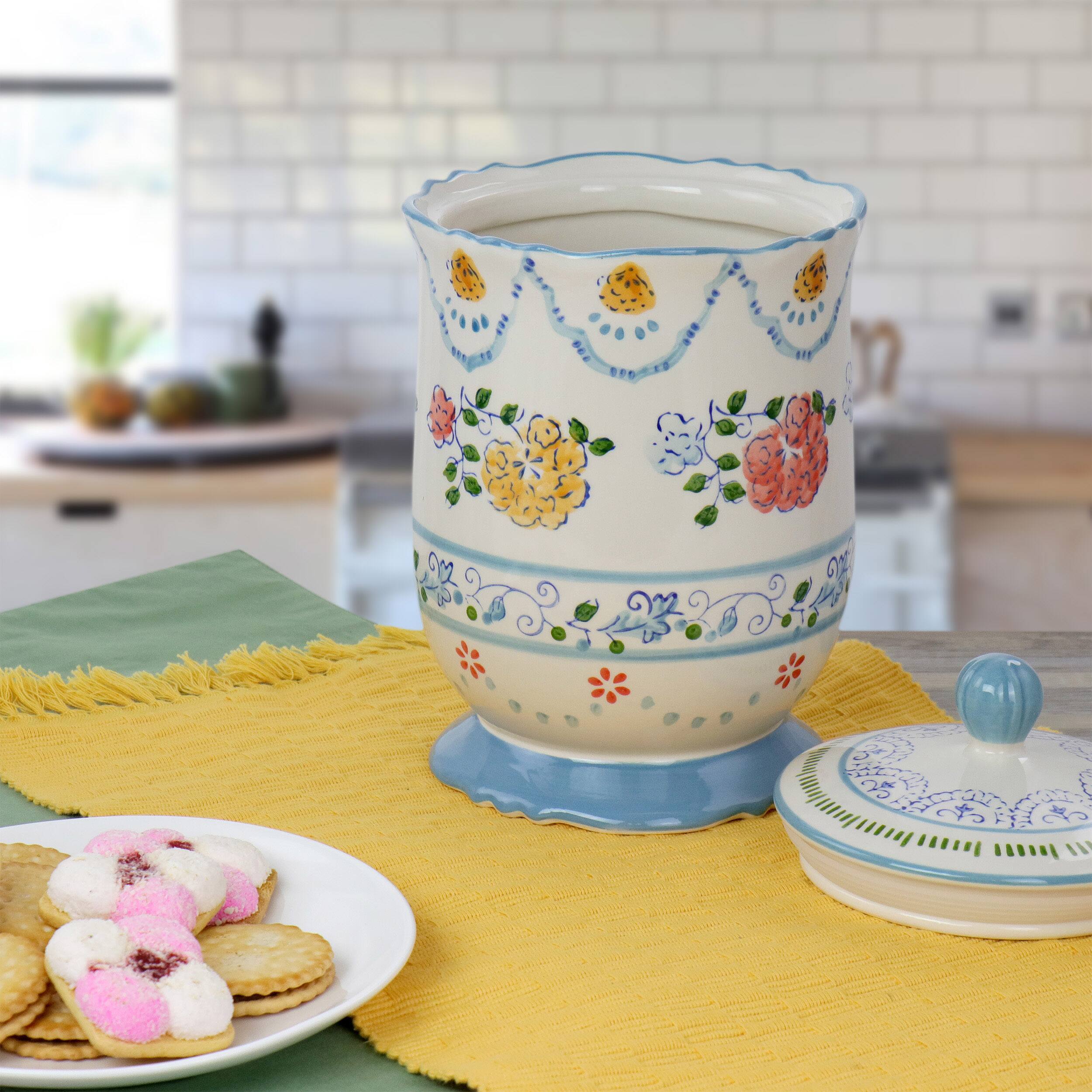 Gibson Elite® Anaya Ceramic Canister with Lid in Floral