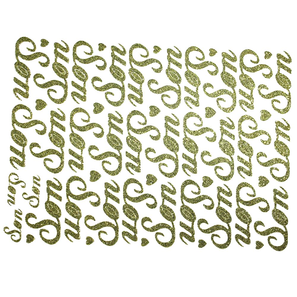 JAM Paper Son Gold Script Flower Adhesive