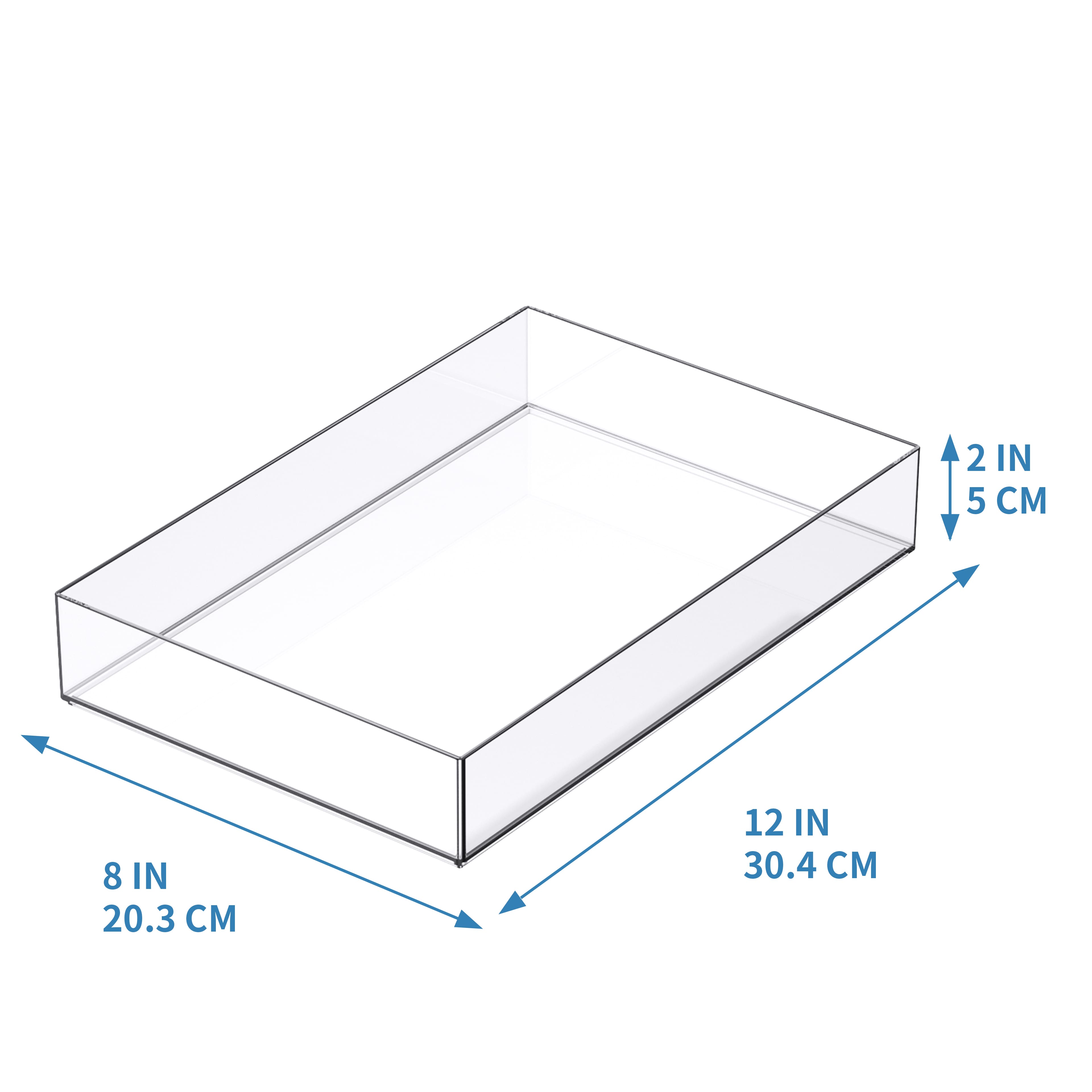 12 Pack: 12" x 8" Clear Stacking Storage Tray by Simply Tidy™