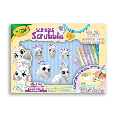 Crayola Scribble Scrubbie Baby Pets Nursery Play Set - Washable Pet Coloring Toy