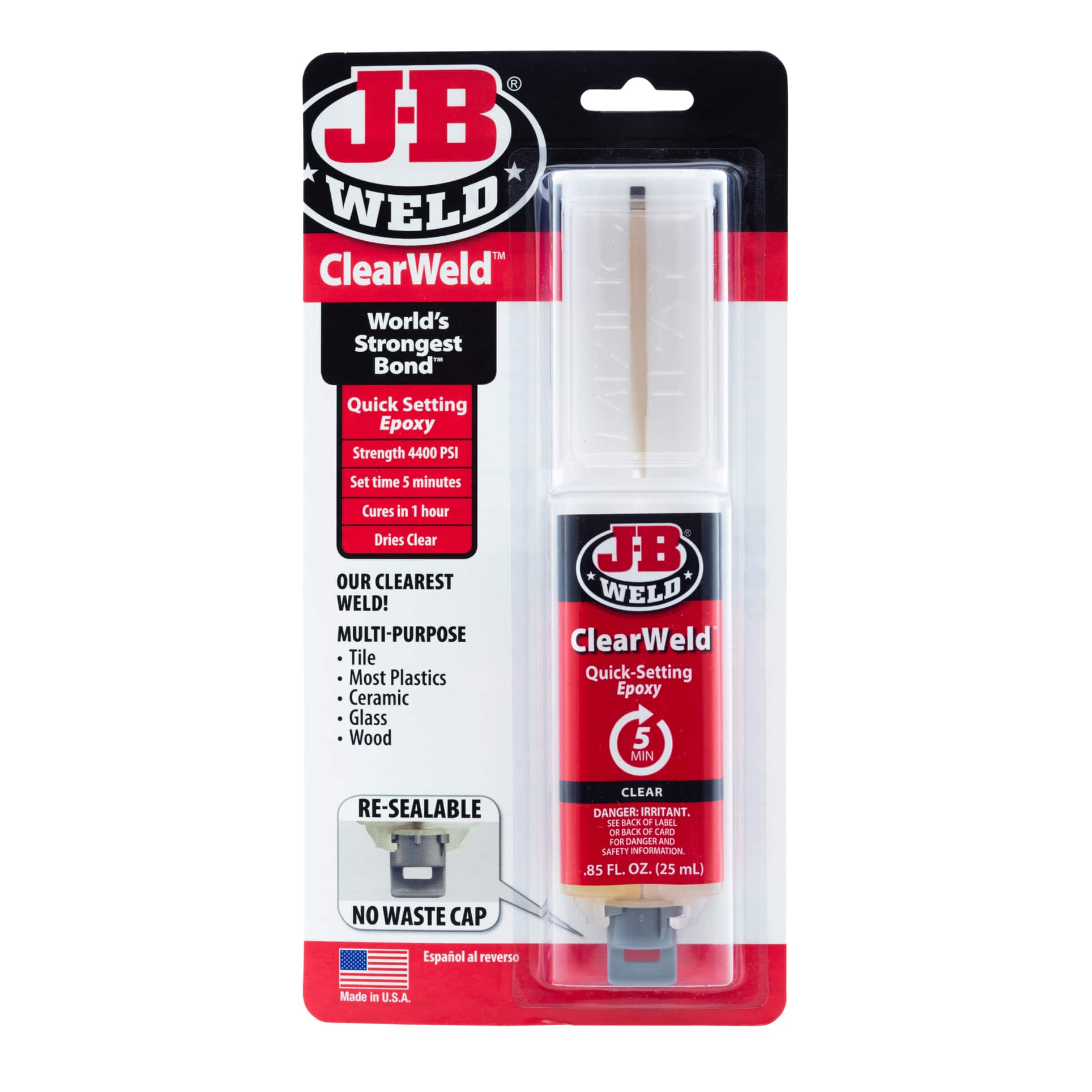 12 Pack: J-B Weld® Clear-Weld™ Quick Setting Epoxy Syringe