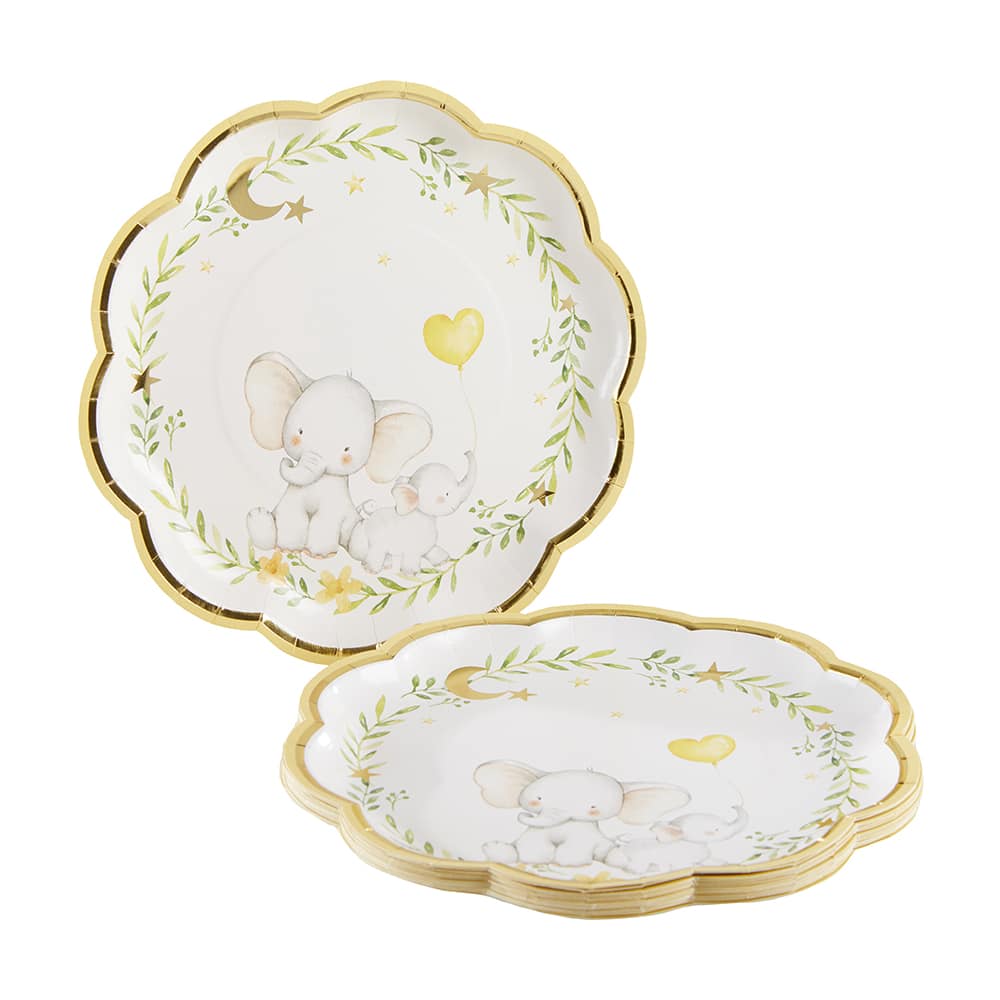Kate Aspen® 9'' Elephant Baby Shower Premium Paper Plates, 16ct.