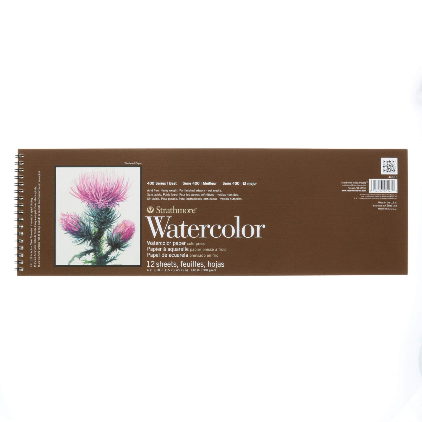 Strathmore Watercolor Block Paper Pad 9X12 140lb Cold Press 15 Sheets