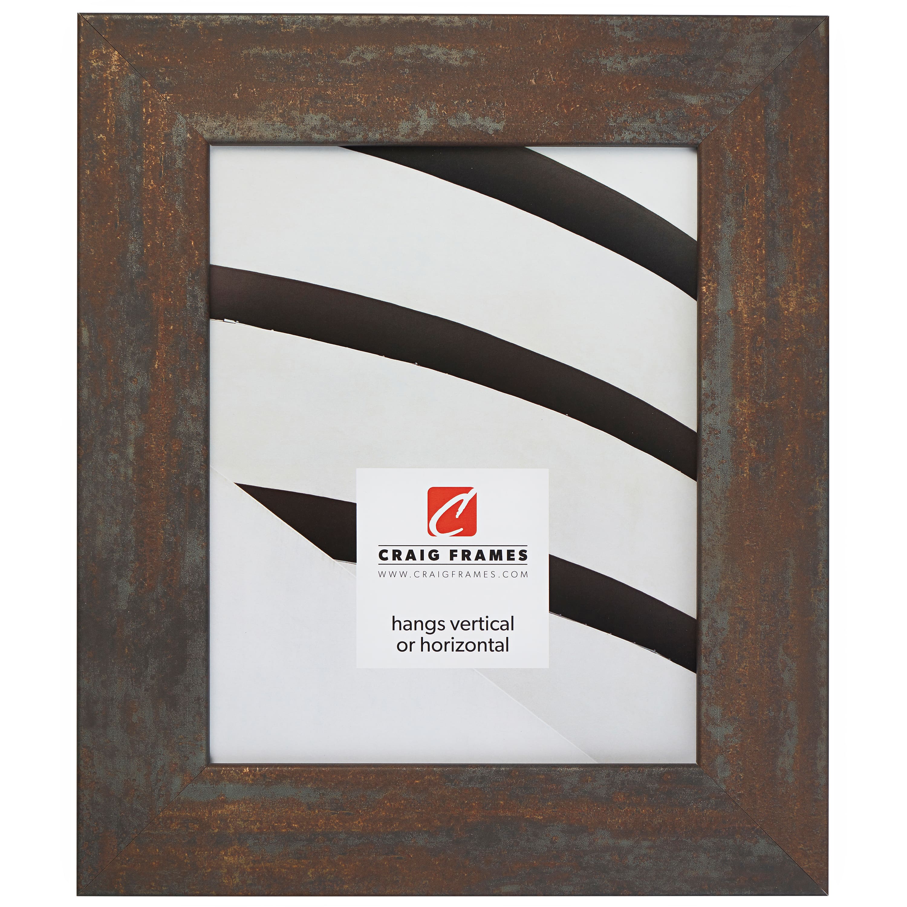 Craig Frames Bauhaus 200 Weathered Steel Picture Frame