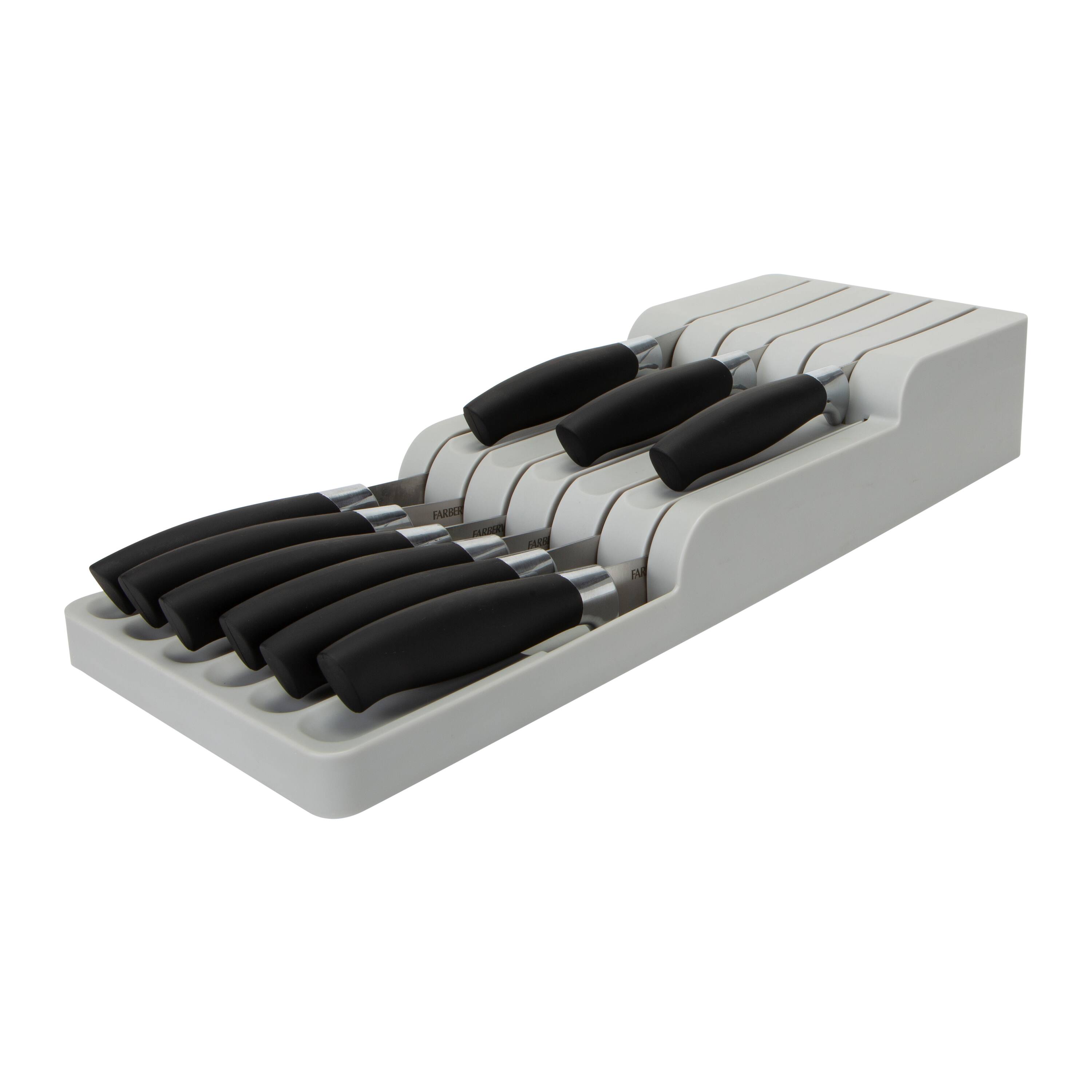 Kitchen Details 2-Tier Gray In-Drawer Knife Organizer