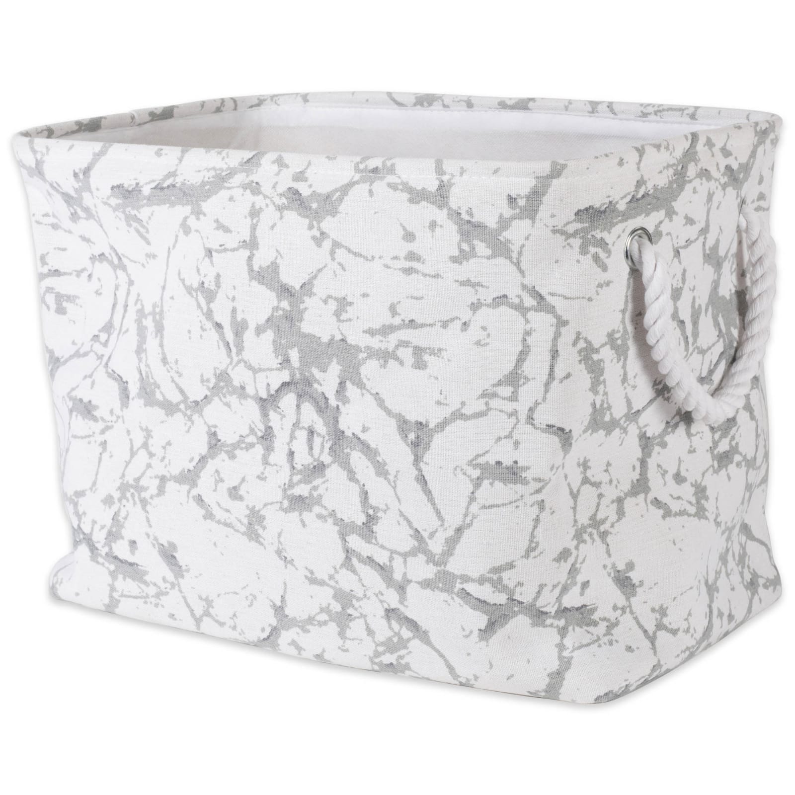 DII® Medium Rectangle Marble White Polyester Bin