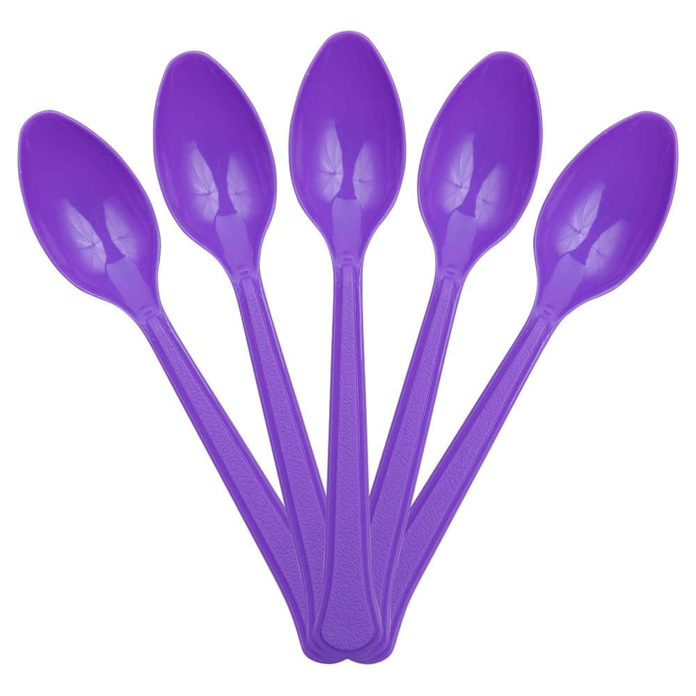 JAM Paper Premium Disposable Plastic Spoons, 48ct.
