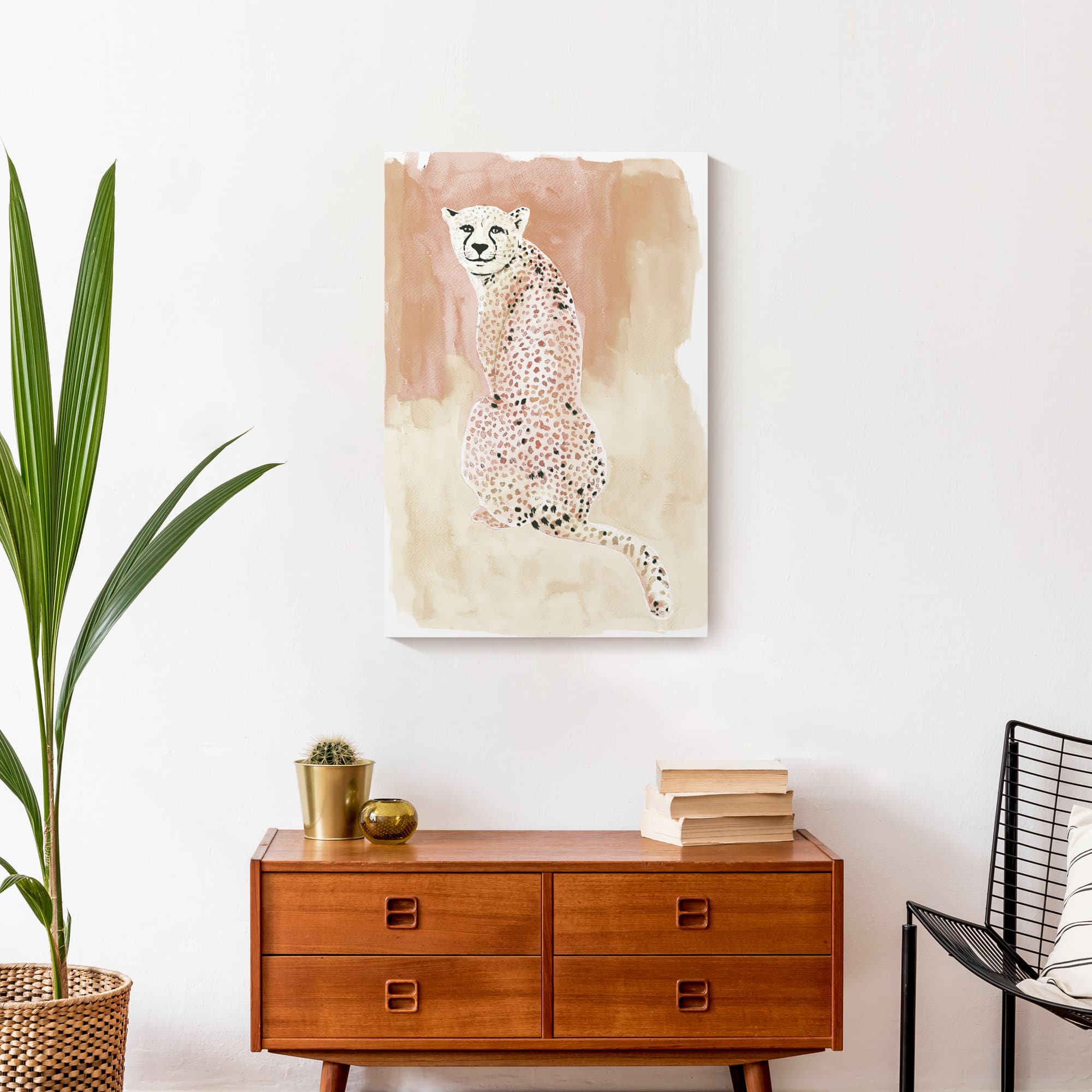 Brown Cheetah Canvas Wall Art