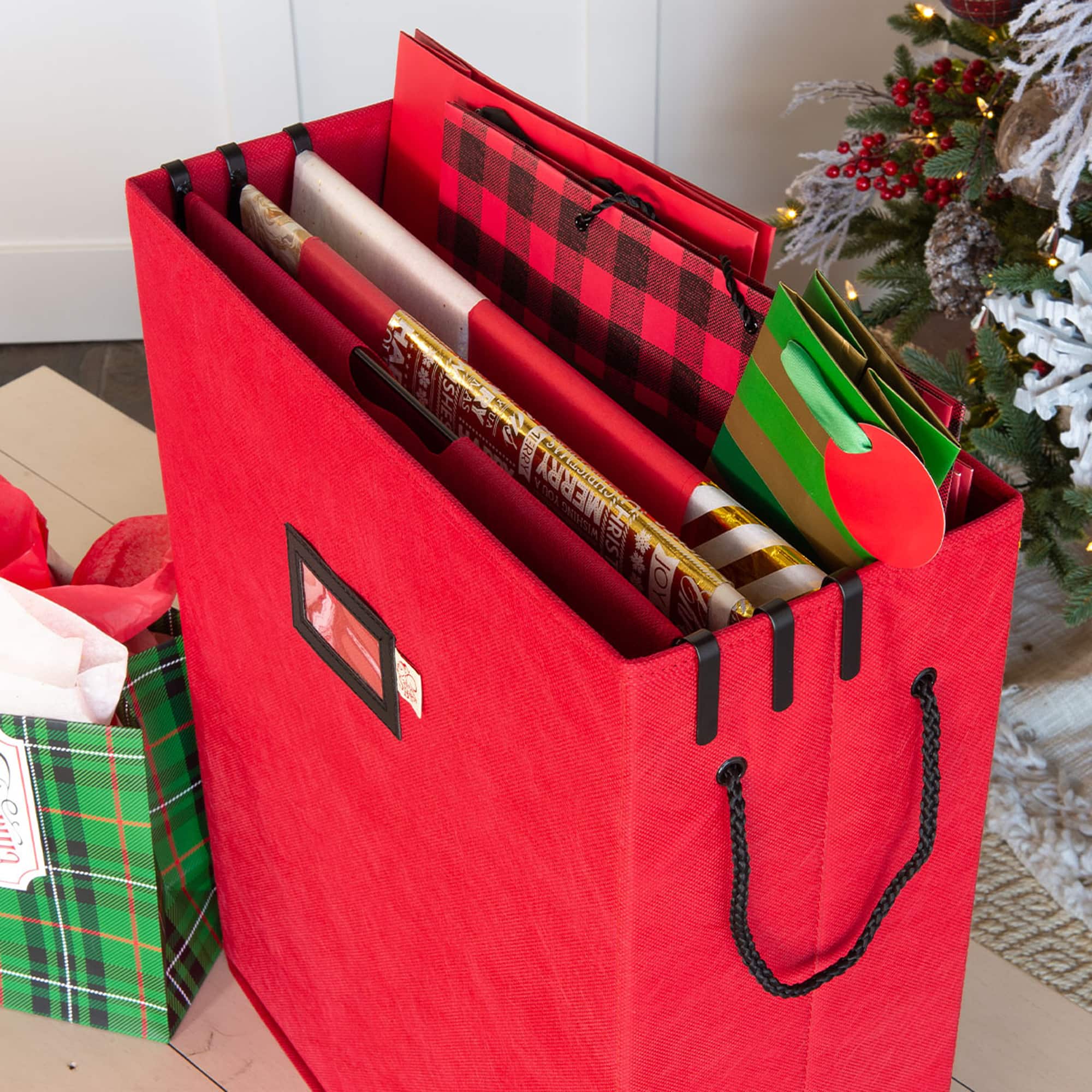 Christmas paper storage tote : r/SantasLittleHelpers