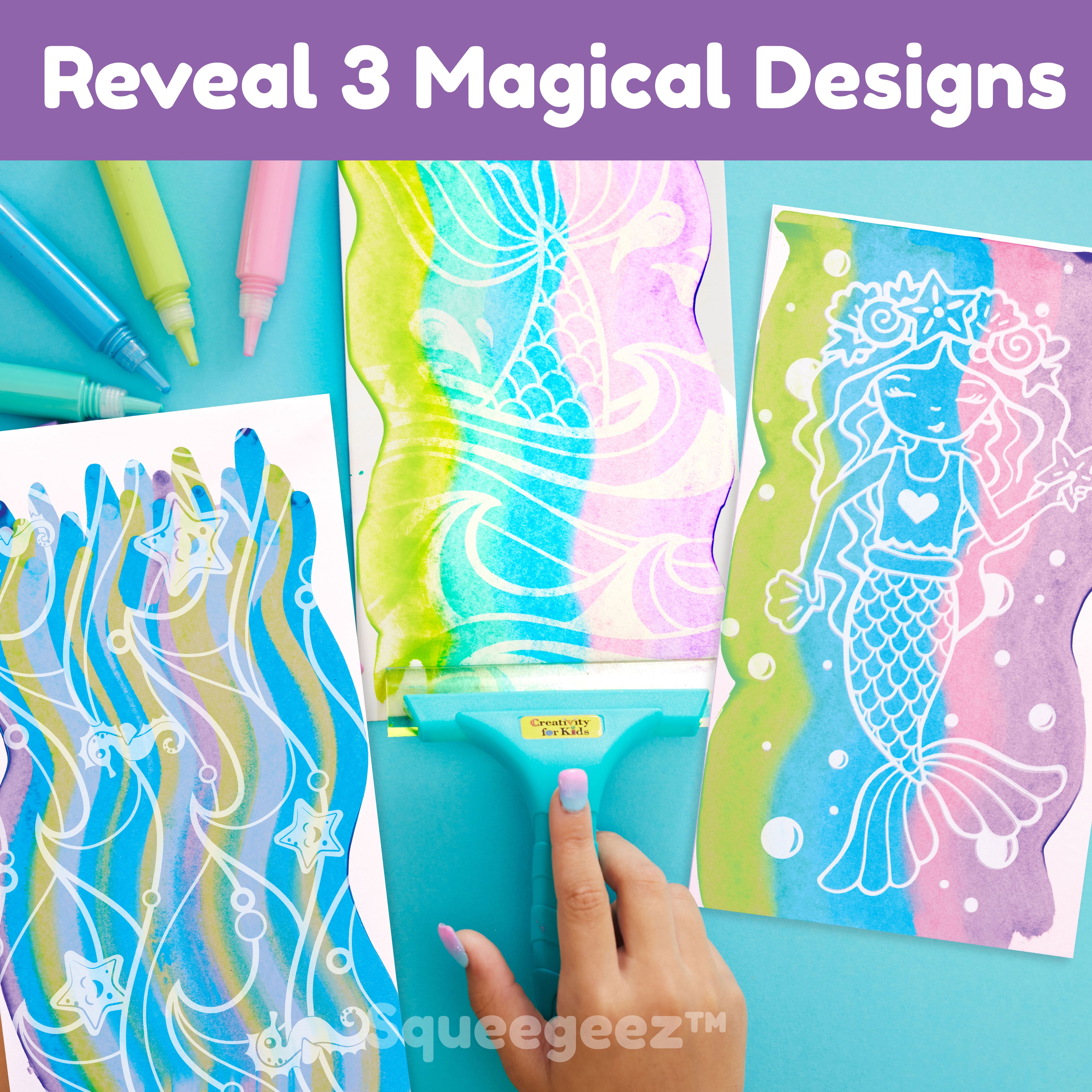 Creativity For Kids Squeegeez Magic Reveal Art Mermaid : Target