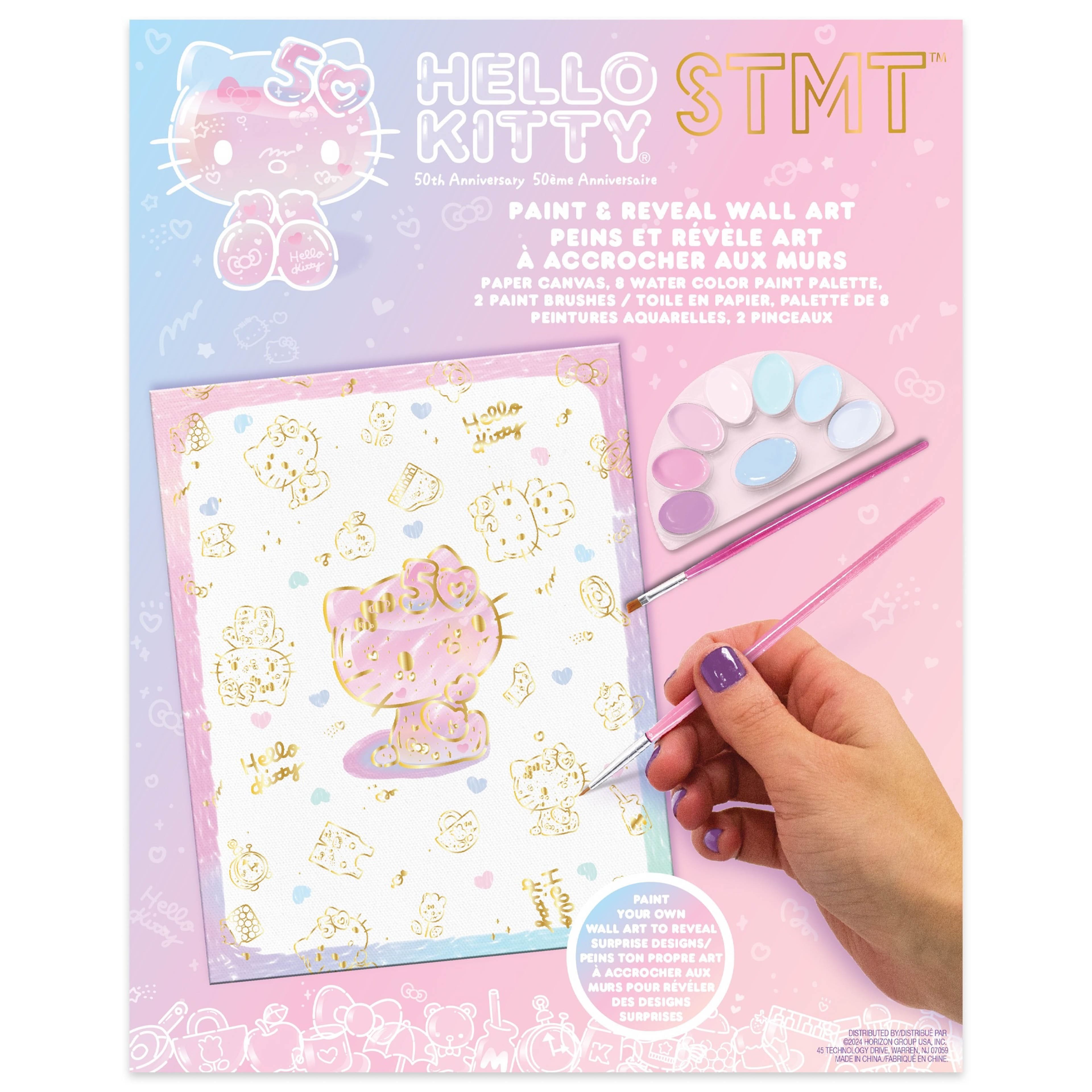 STMT&#xAE; Hello Kitty&#xAE; 50th Anniversary Paint &#x26; Reveal Wall Art Kit