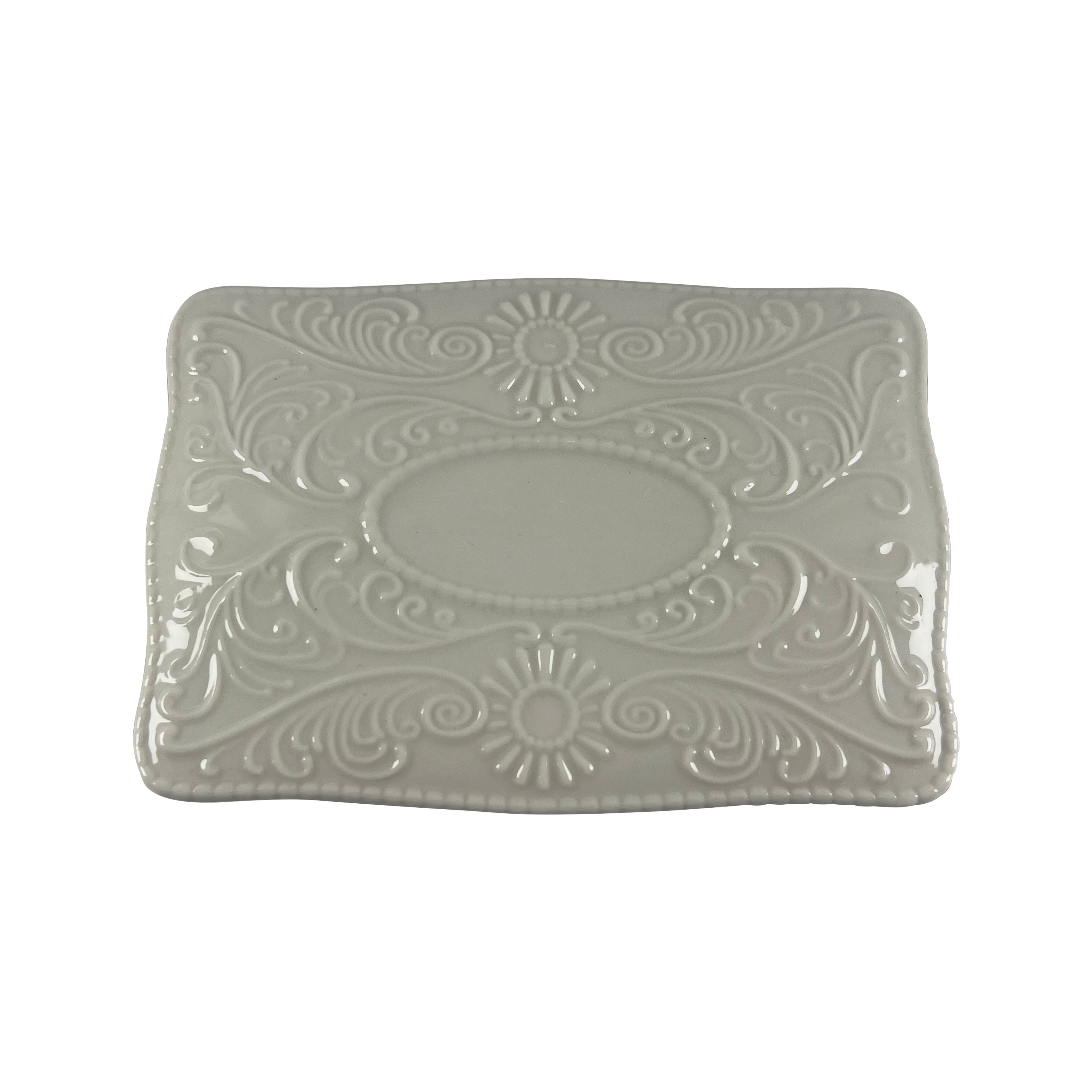 5.5" White Ceramic Jewelry Box Tabletop Décor by Ashland®