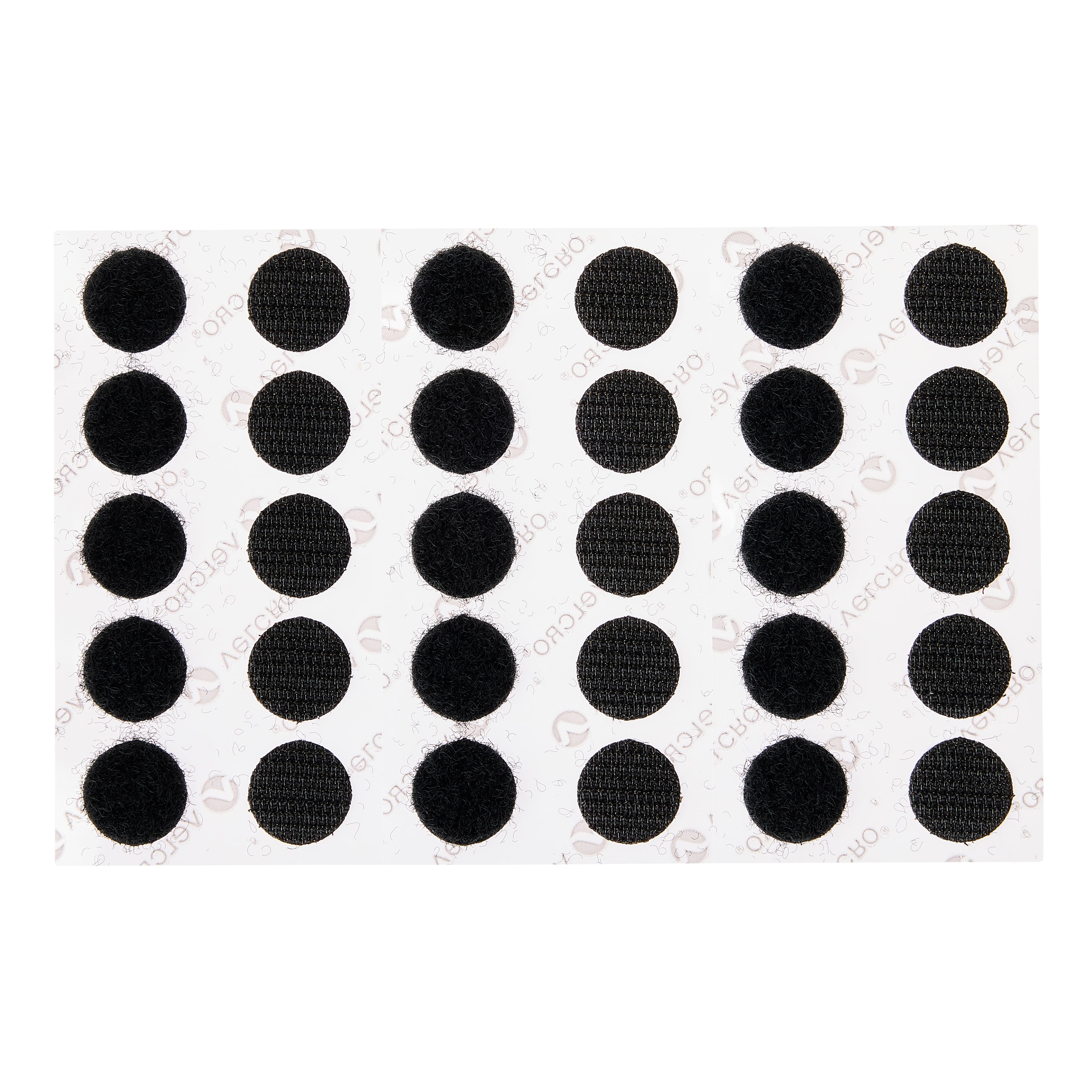 12 Packs: 15 ct. (180 total) VELCRO® Brand Sticky Back Black Coins