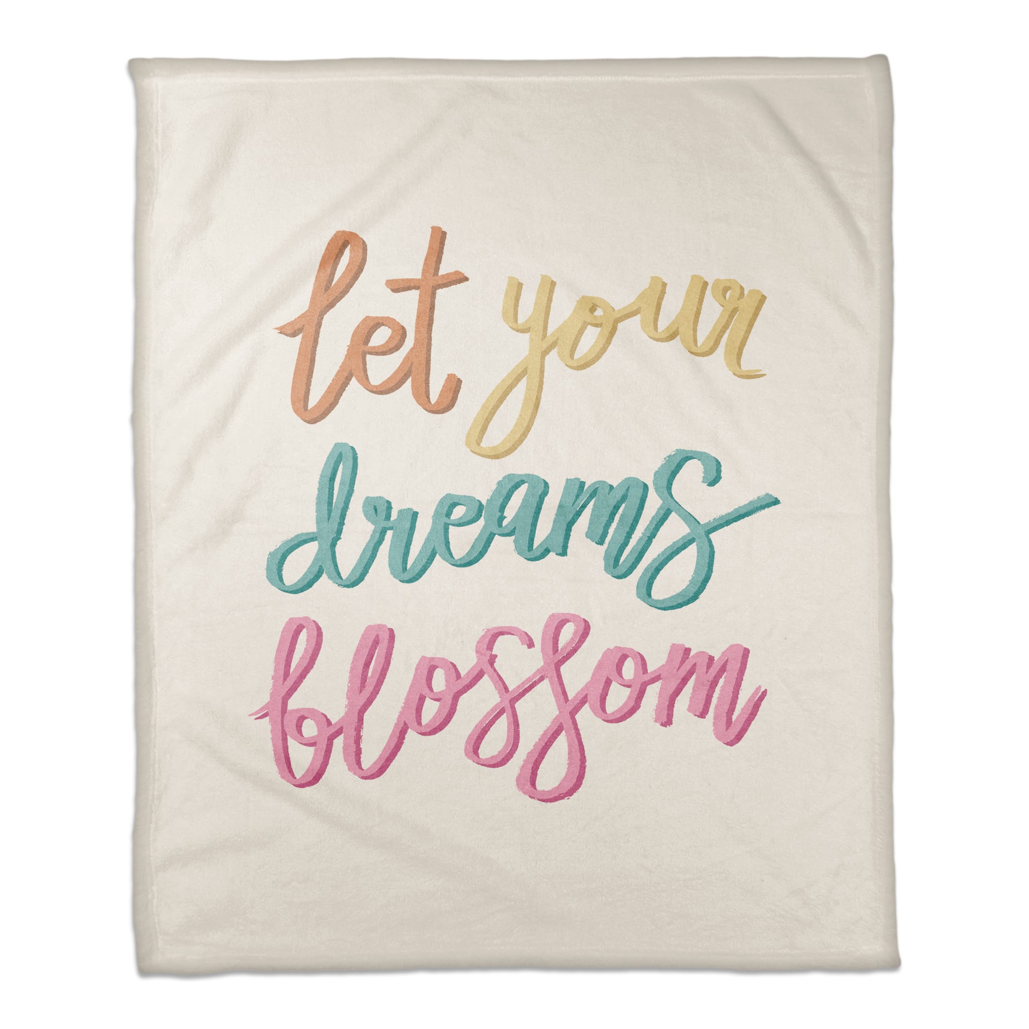 50" x 60" Let Your Dreams Blossom Coral Fleece Blanket