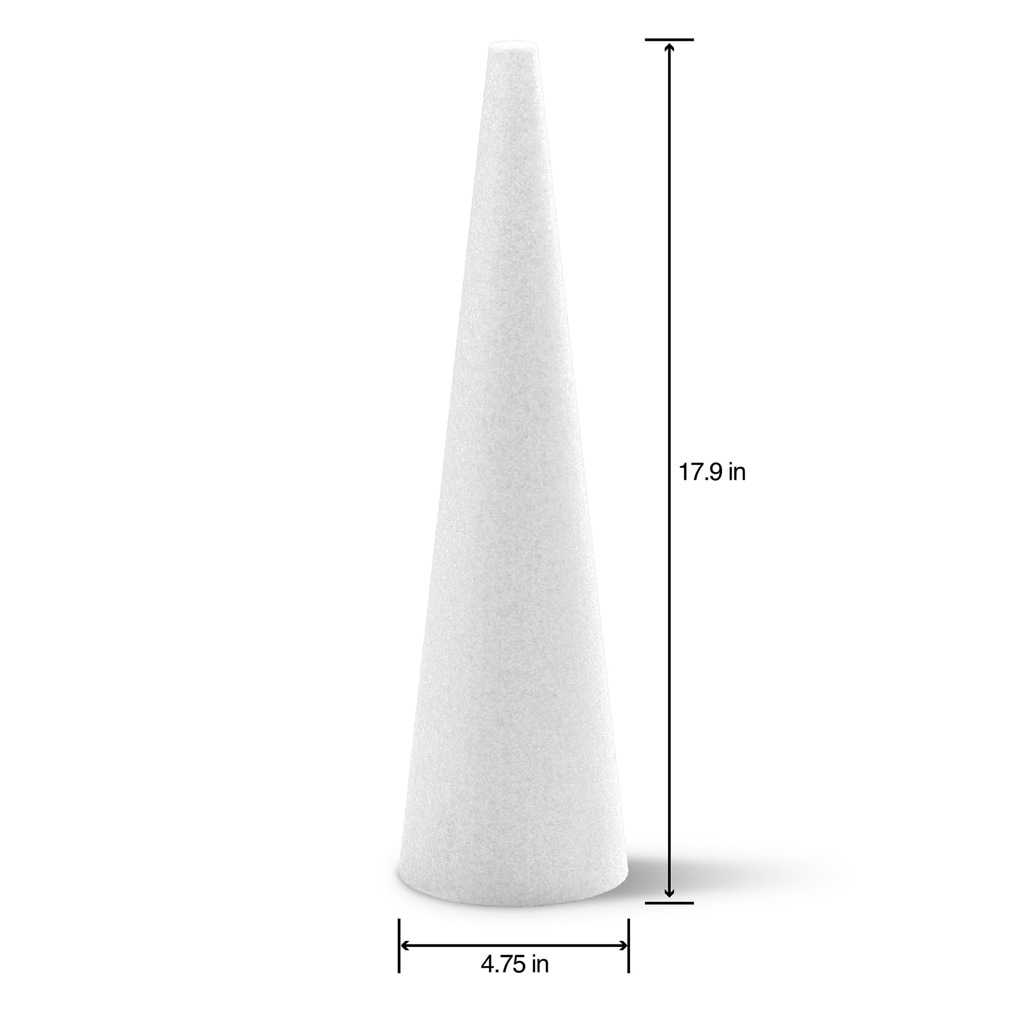 12 Pack: FloraCraft® CraftFōM Cone White, 4.75" x 17.9"