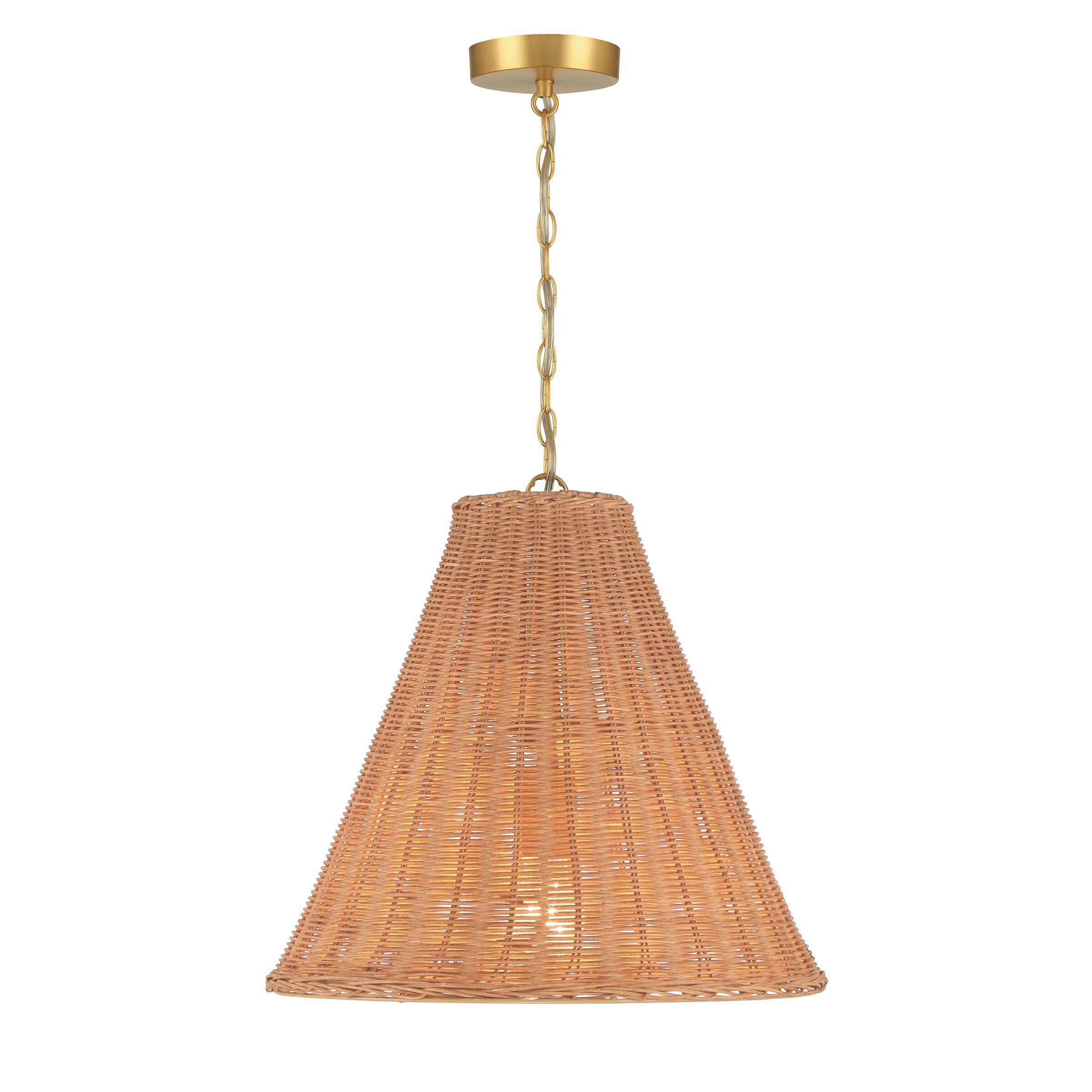 Hello Honey&#xAE; Rattan Taper Pendant Light