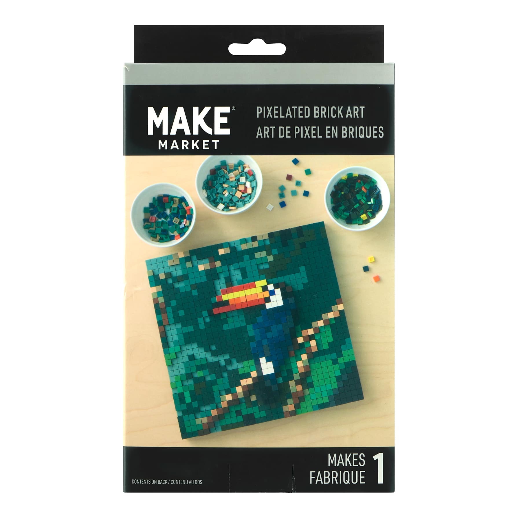 10&#x22; x 10&#x22; Toucan Pixelated Brick Art Kit by Make Market&#xAE;