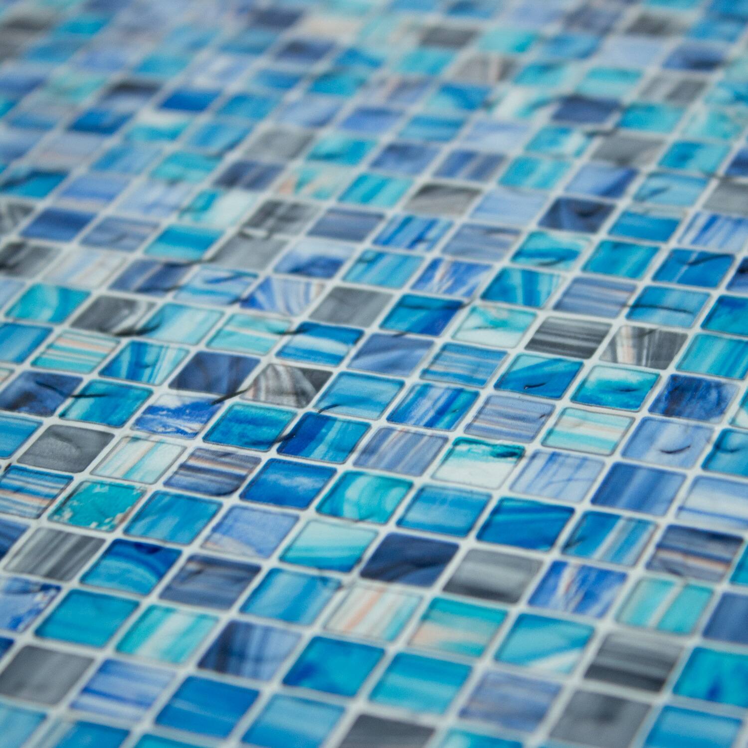 RoomMates Blue Mosaic Privacy Window Film