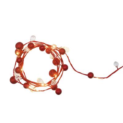 18ct. Warm White LED Crafting Lights with Red Berries by Ashland ...