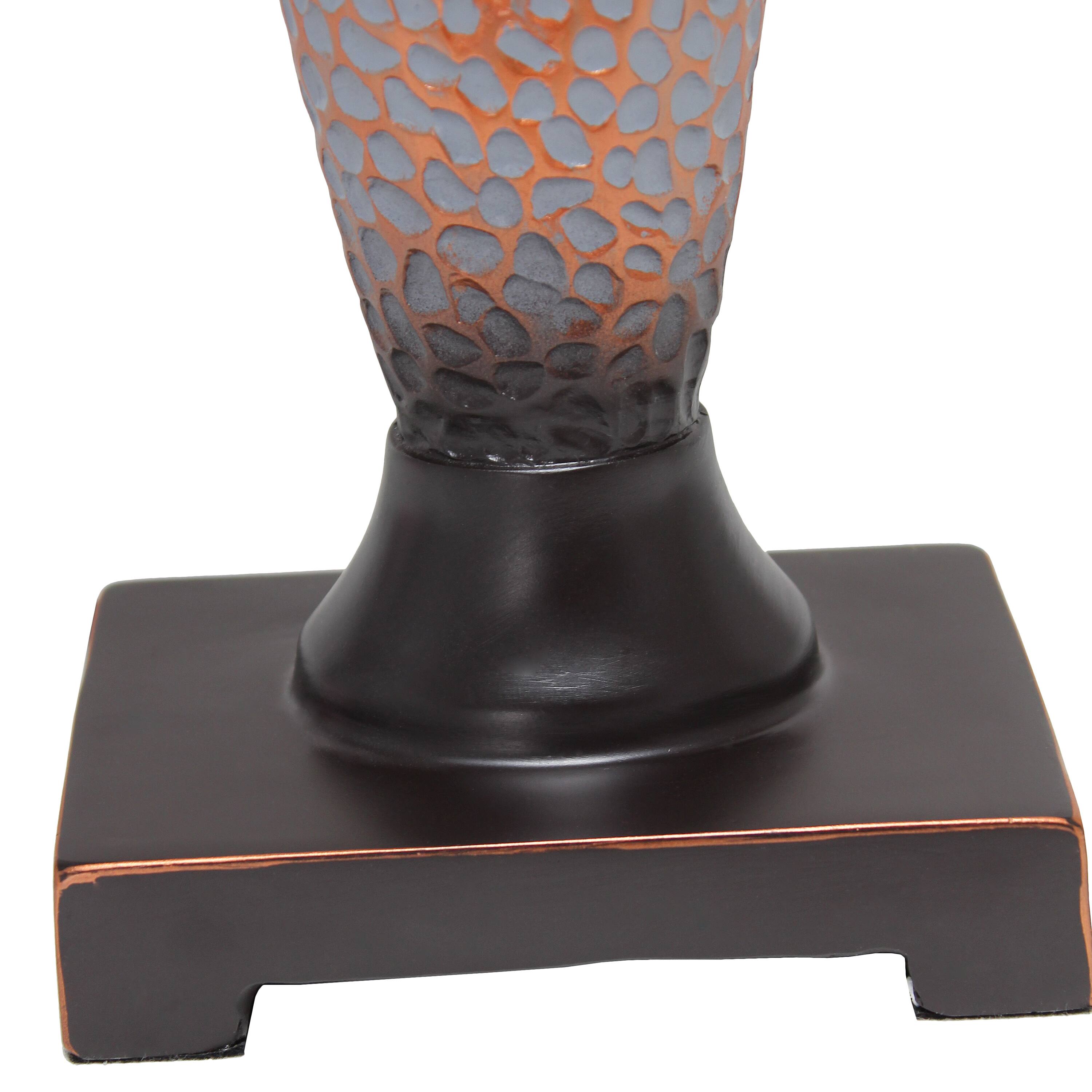 Lalia Home Hammered Bronze Table and Floor Lamp Set