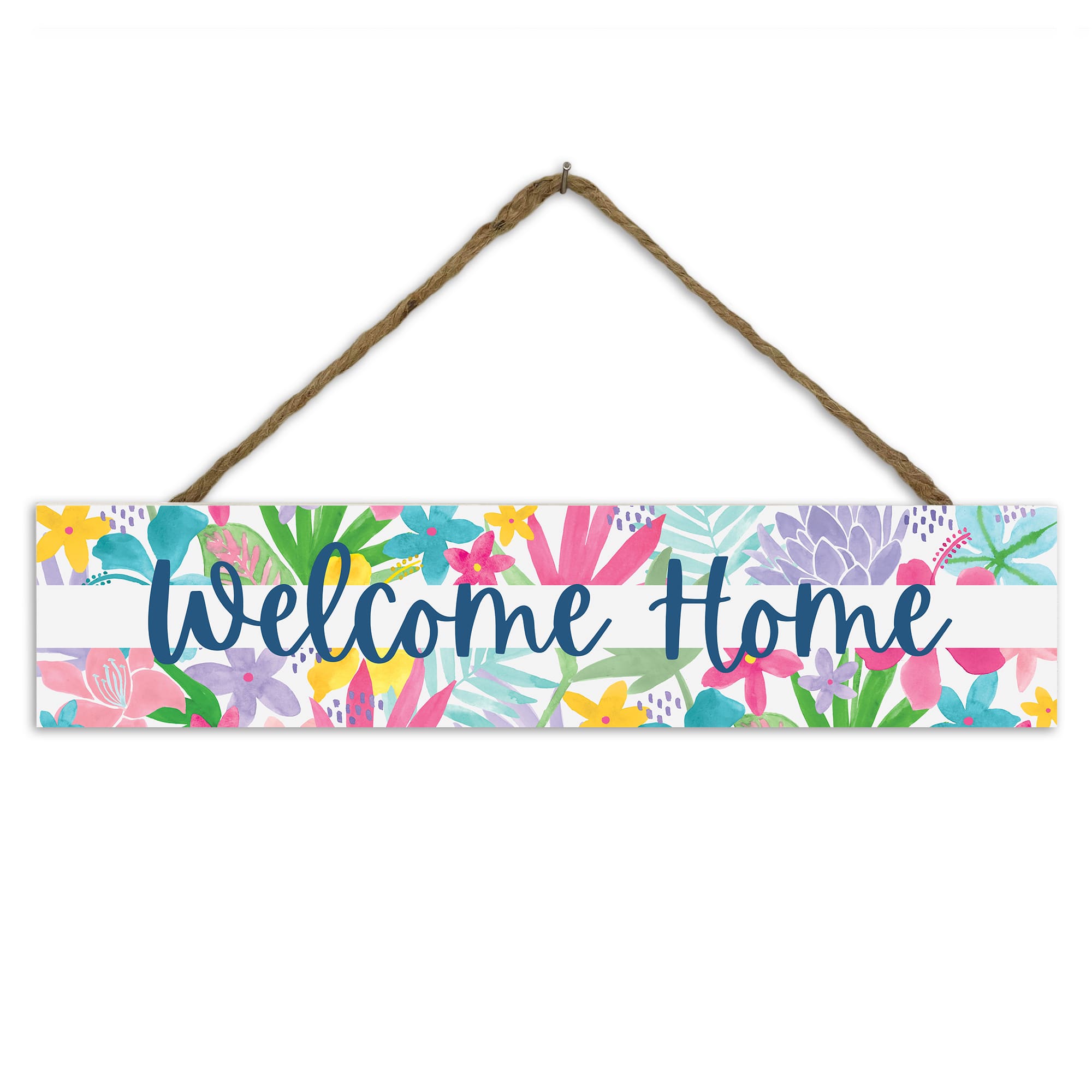 17" Welcome Home Tropical Outdoor/Indoor Hanging Sign