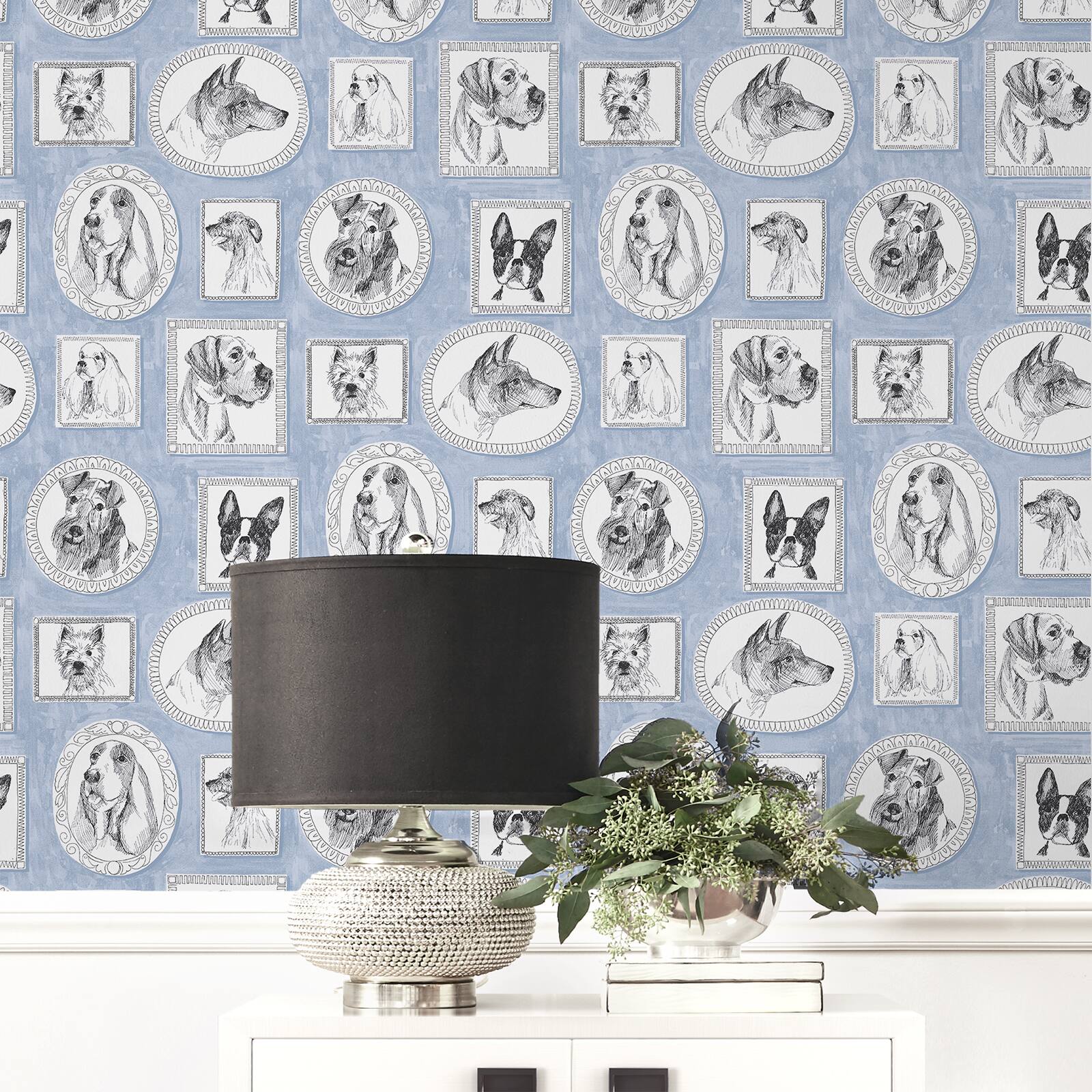 Surface Style Pup Portraits Peel & Stick Wallpaper