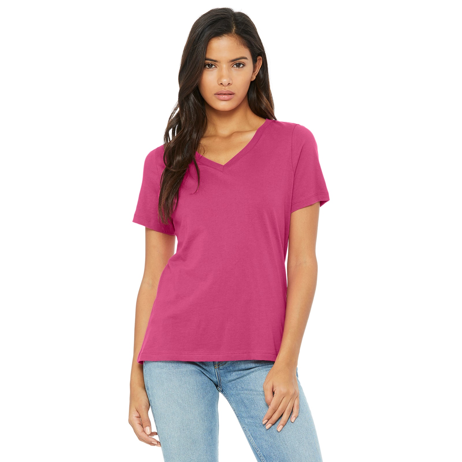 6 Pack: BELLA+CANVAS® Short Sleeve Women's V-Neck T-Shirt