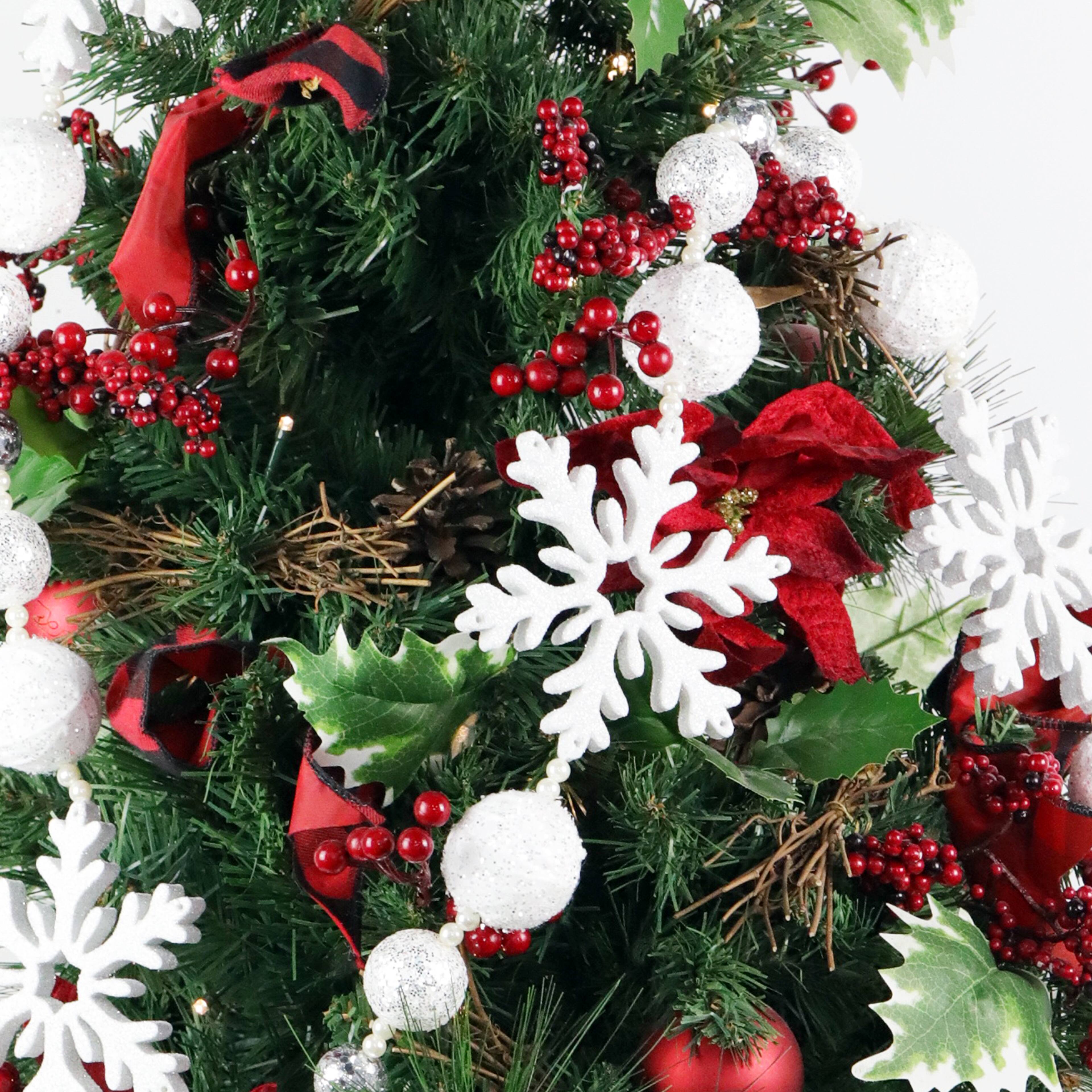 6ft. White Snowflake & Ball Garland by Ashland® Decor Garlands Michaels