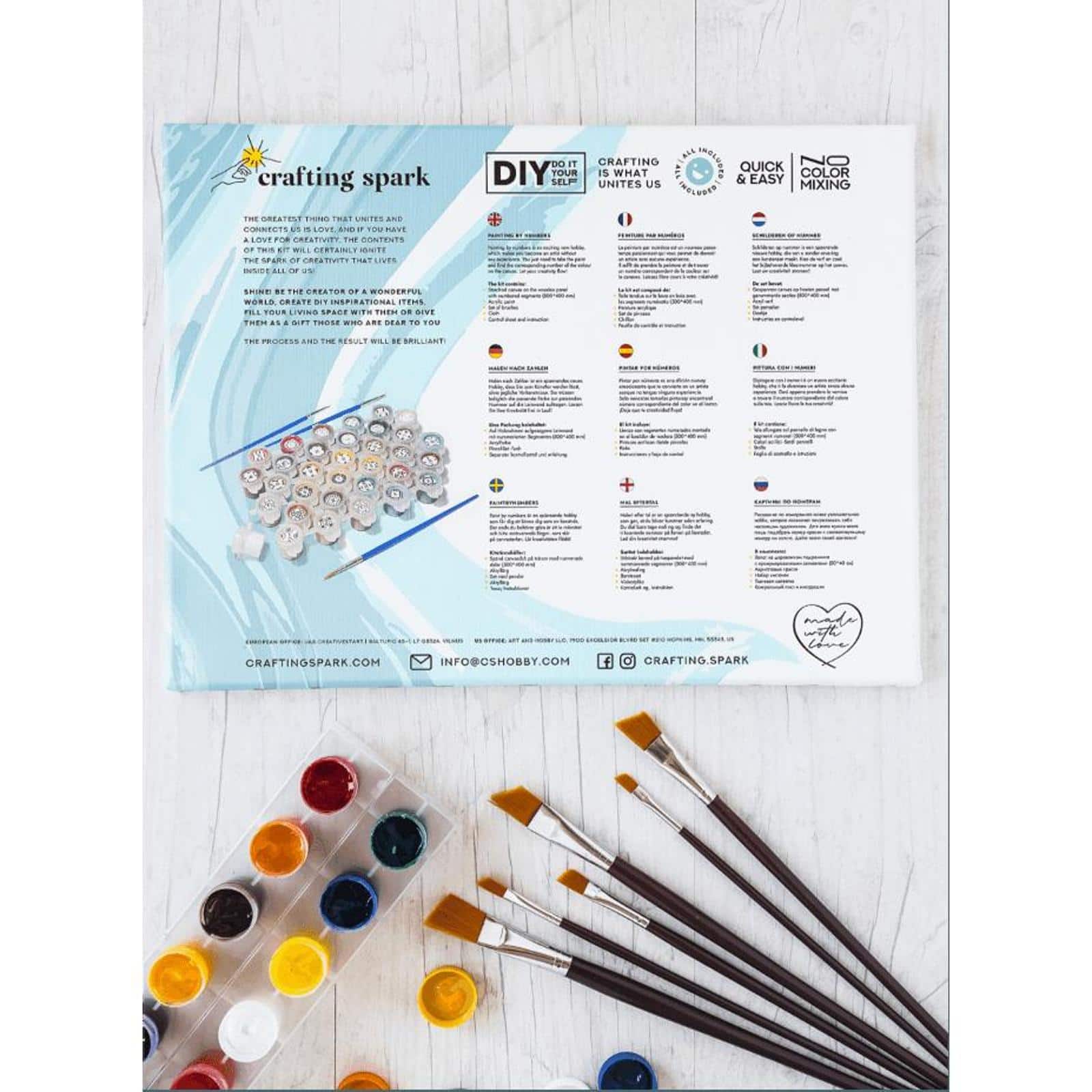Crafting Spark Morning in Venice Painting by Numbers Kit