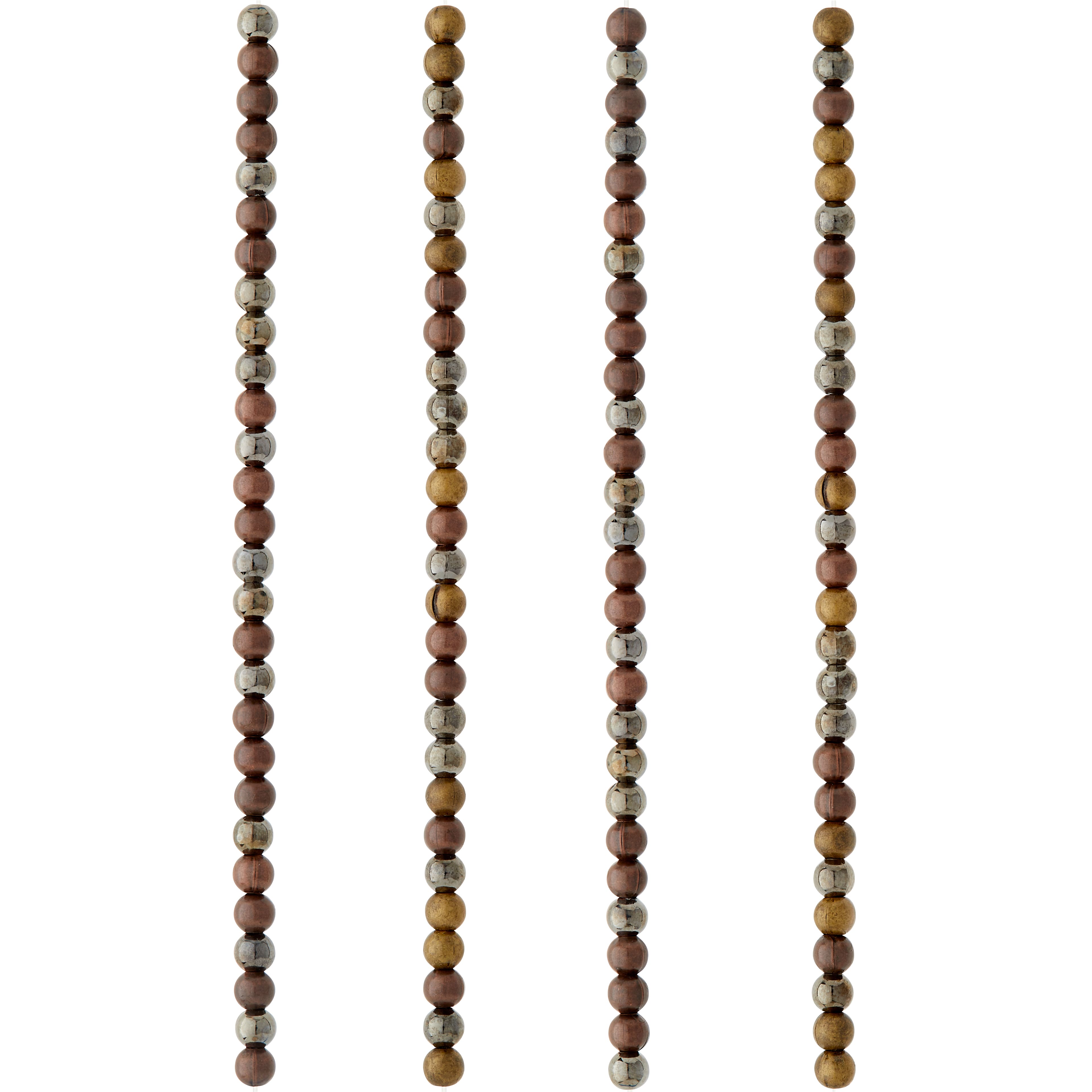 Multicolor Metal Plated Round Beads by Bead Landing&#x2122;